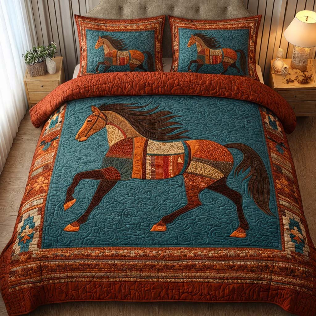Desert Runner 3-Piece Quilted Bedding Set GFTOQM2432