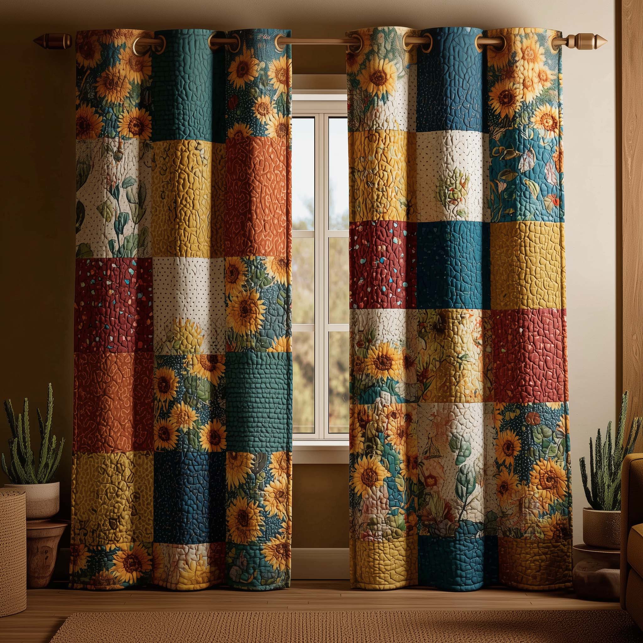 Sunlit Patchwork Quilted Curtains GFTOQM2859