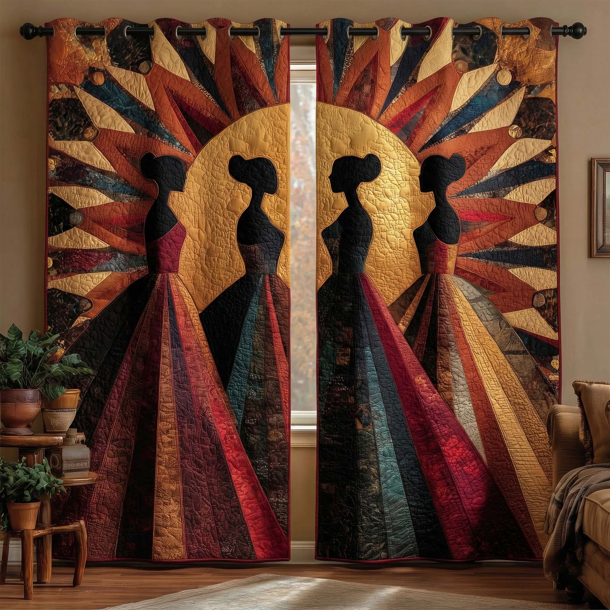 Sun Empress Quilted Curtains GFTOQM2990