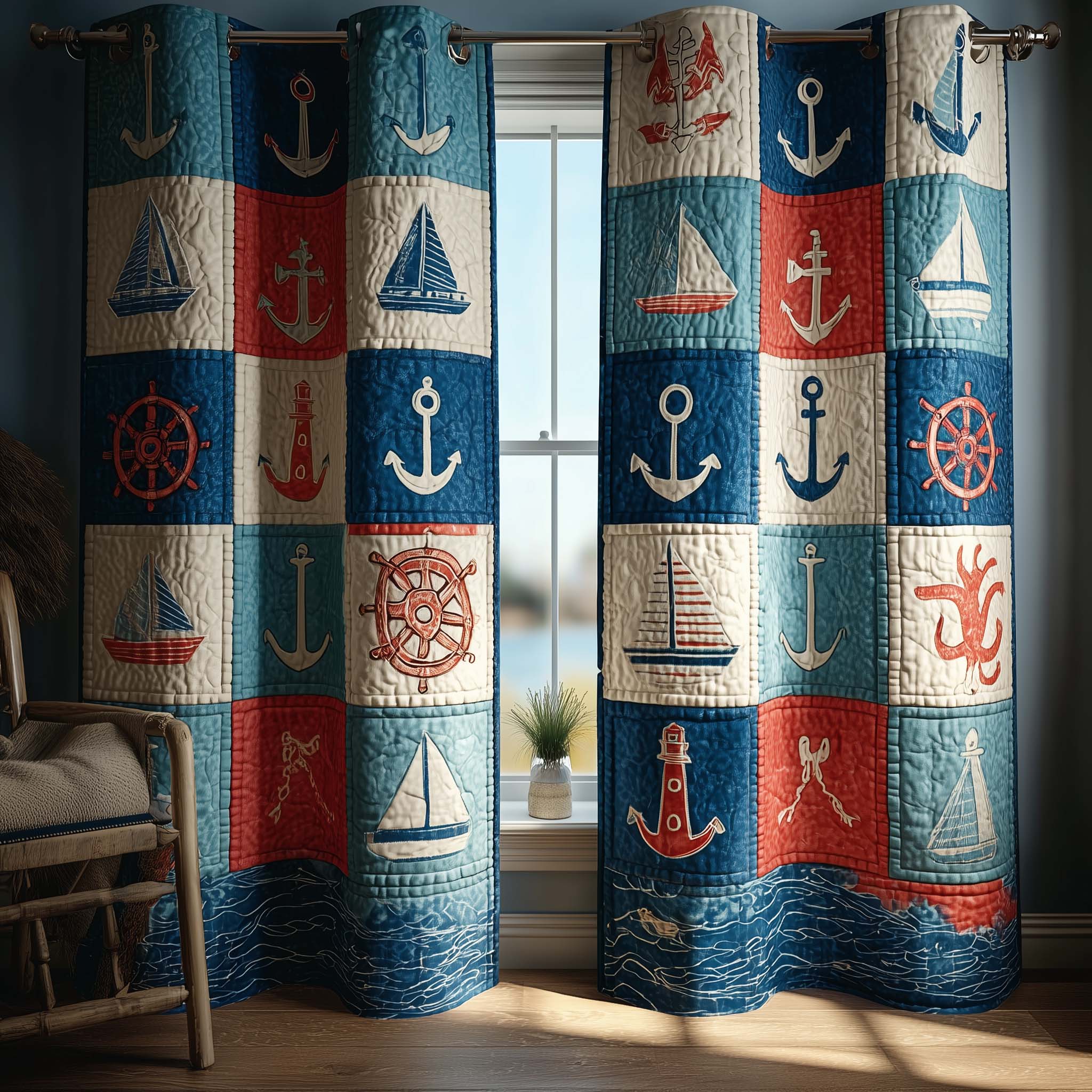 Anchor Fleet Quilted Curtains GFTOQM3060