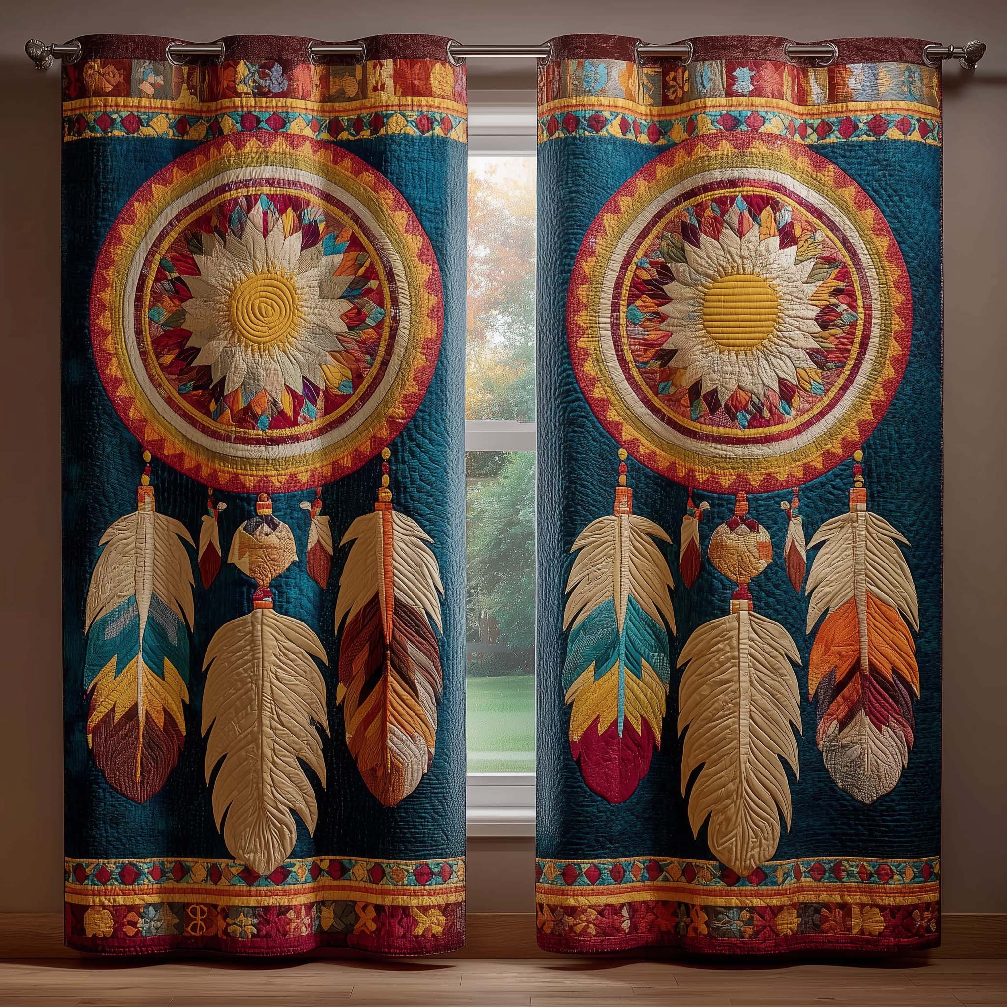 Sacred Dreamcatcher Quilted Curtains GFTOQM3250