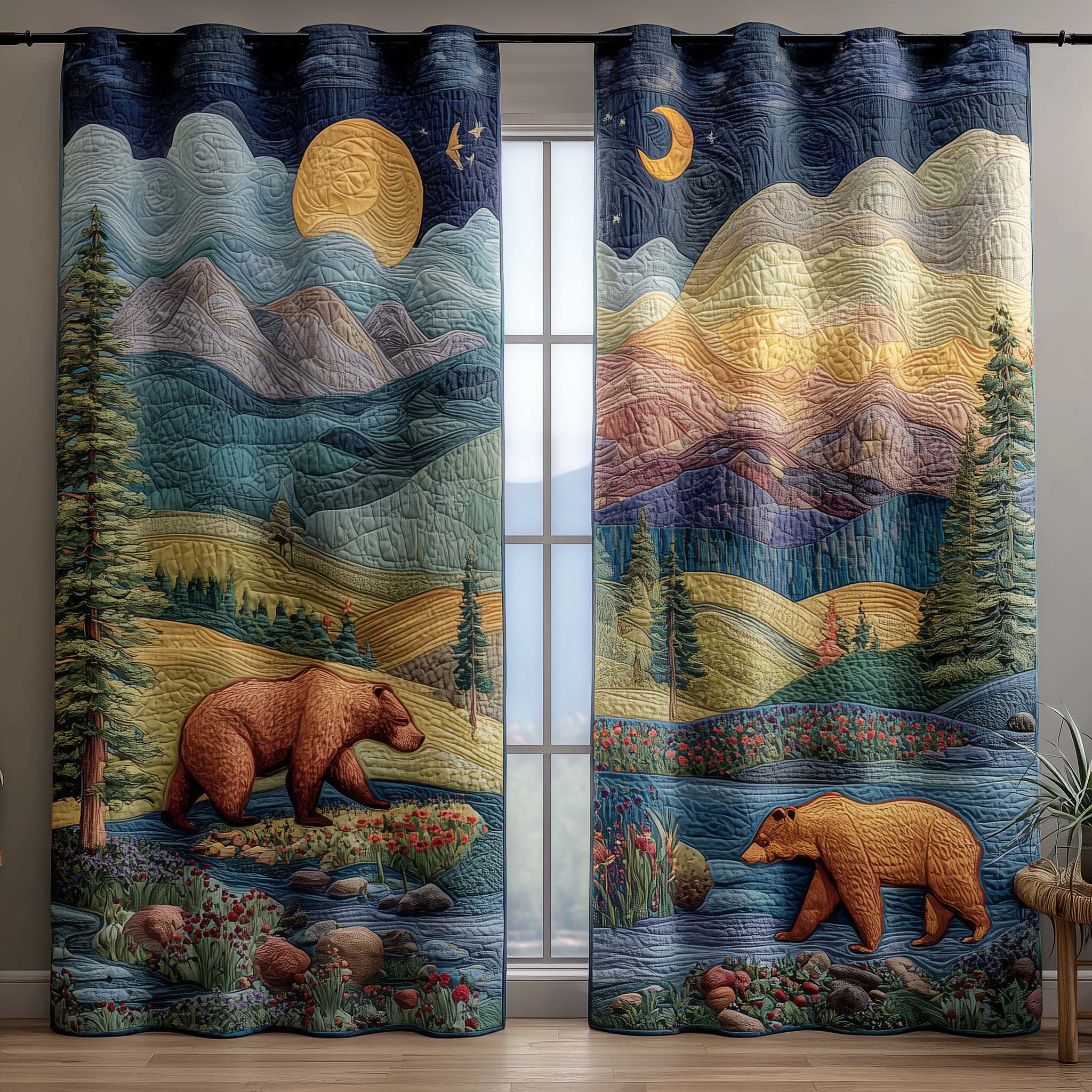 Valley Roamers Quilted Curtains GFTOQM3320