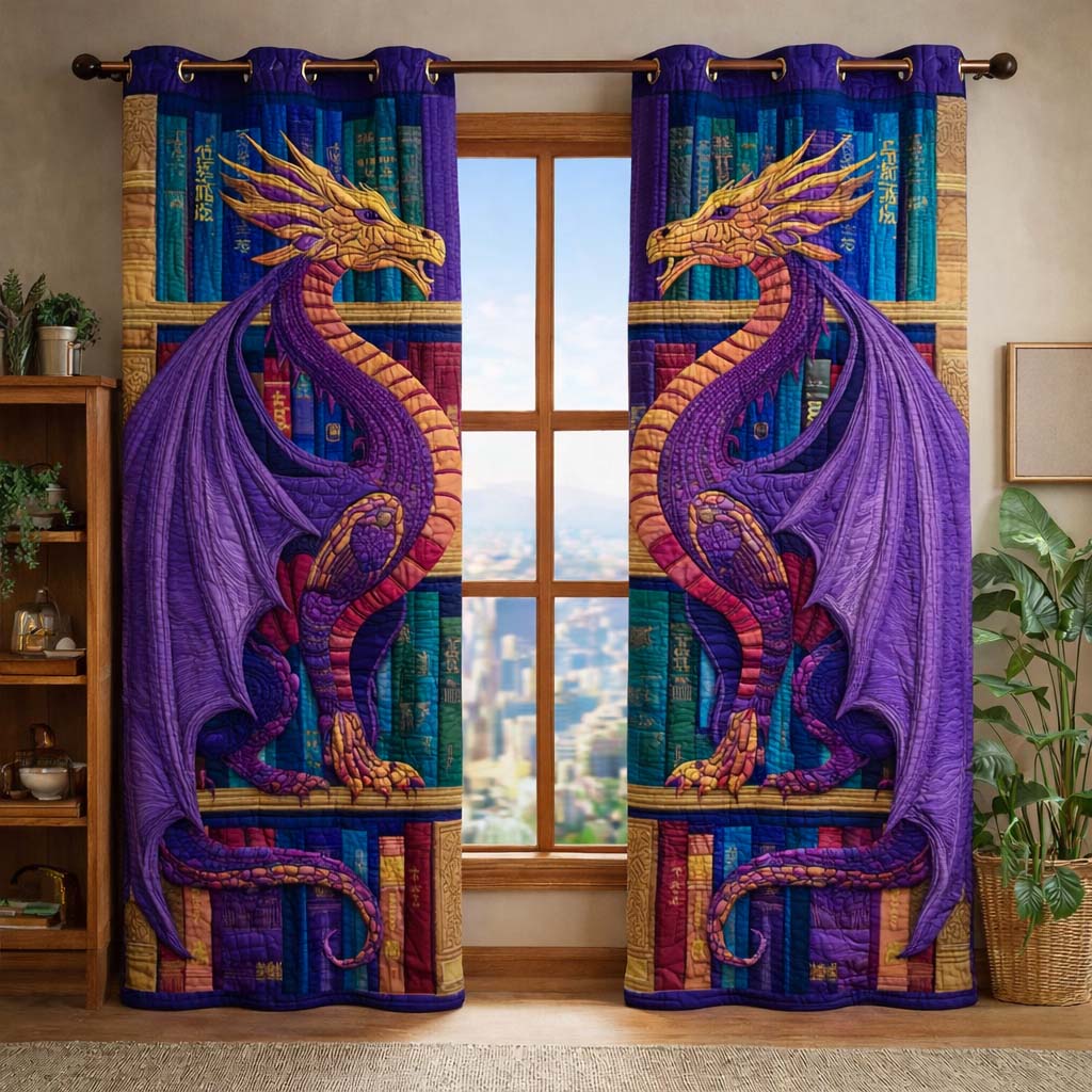 Amethyst Gold Quilted Curtains GFTOQM3425