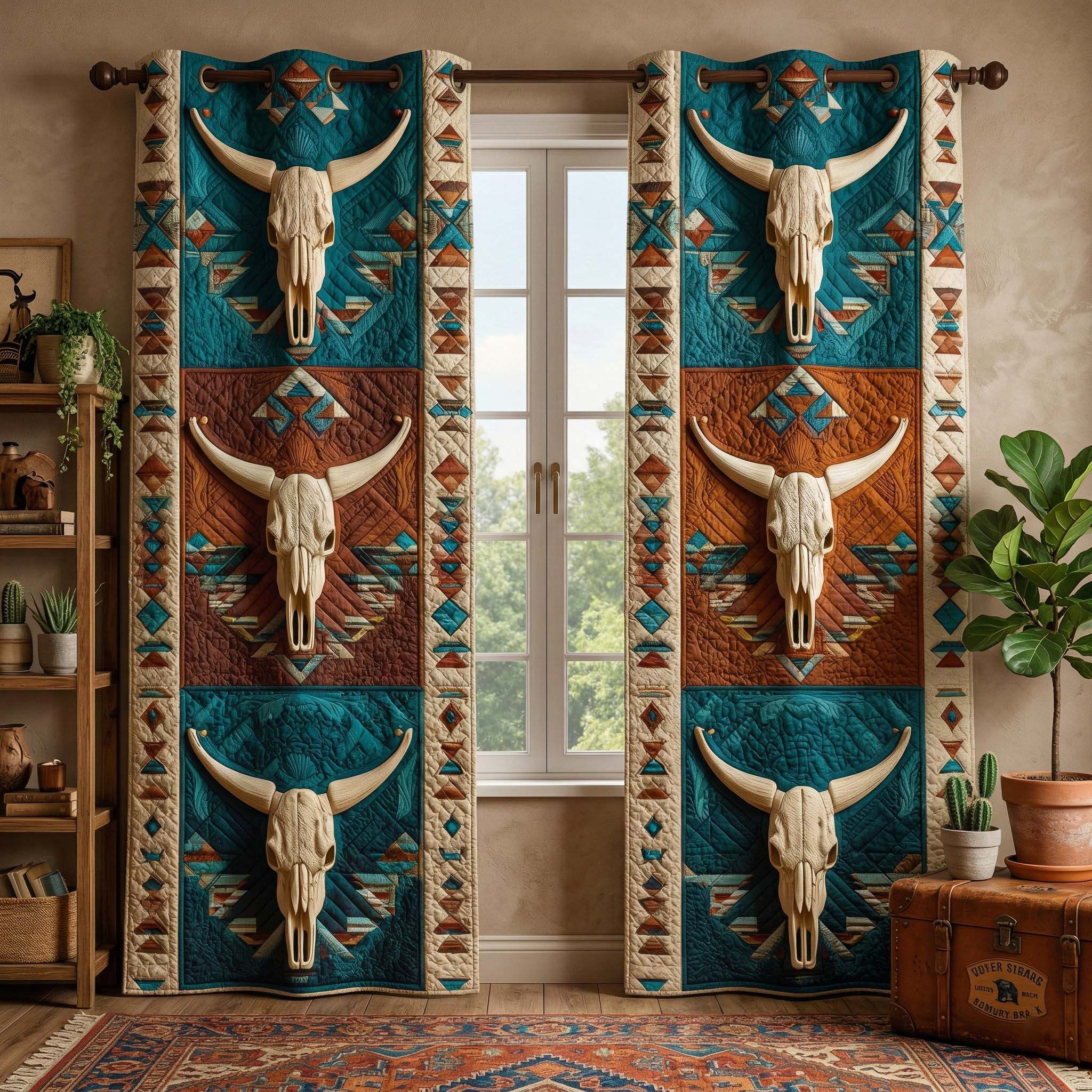 Southwest Panel Quilted Curtains GFTOQM3465