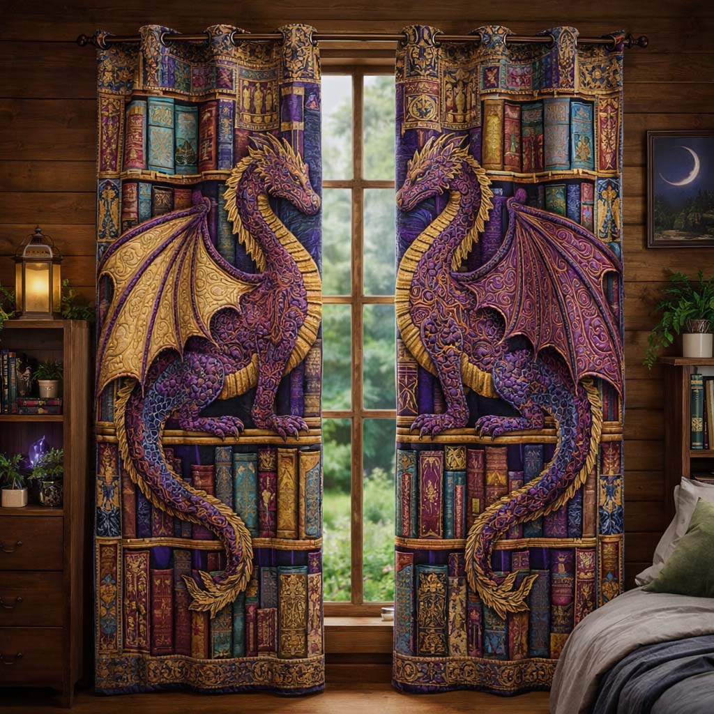 Royal Dragon Quilted Curtains GFTOQM3553