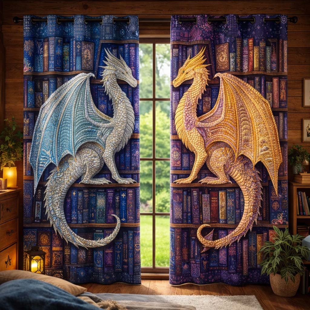 Sunlight Dragon Quilted Curtains GFTOQM3554