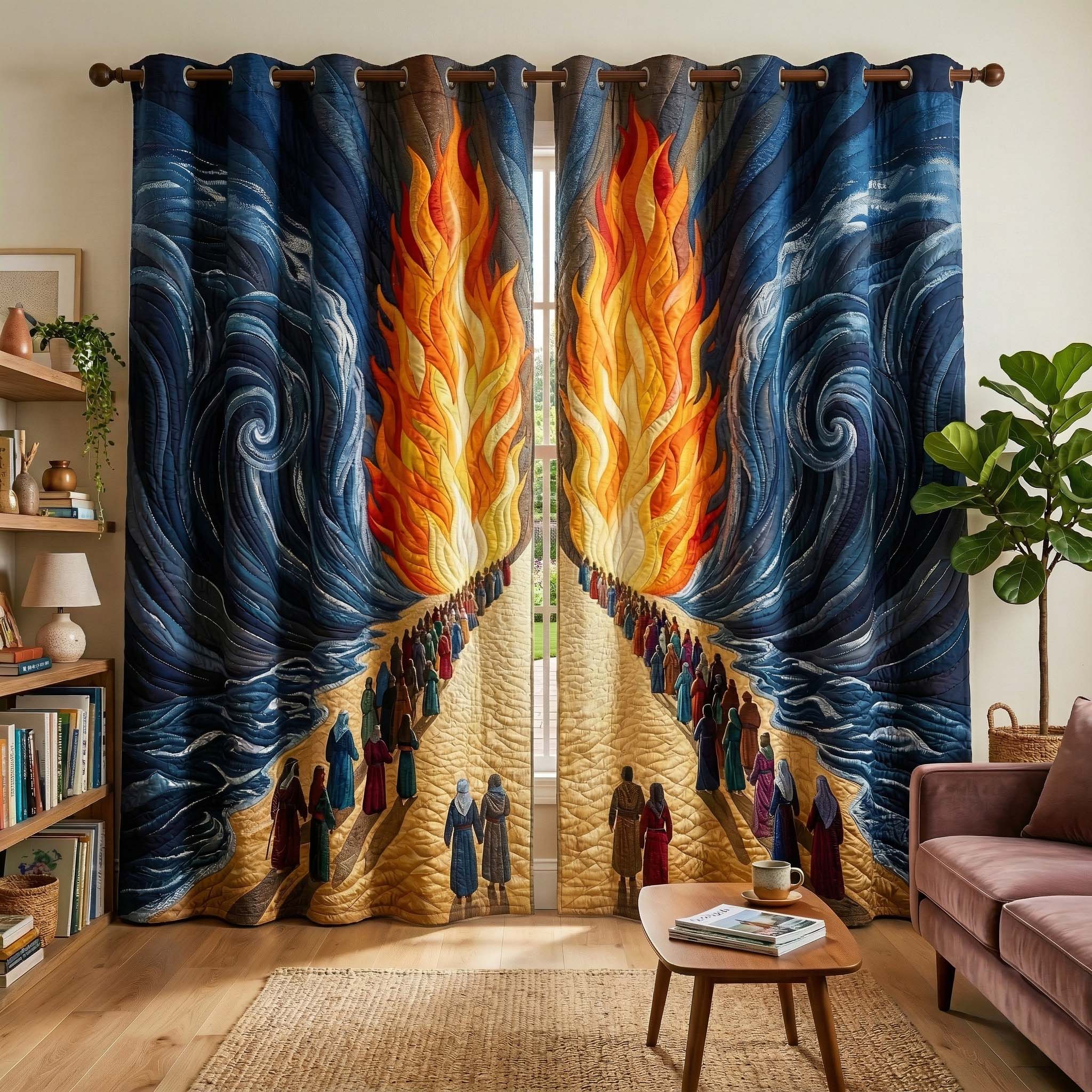 Exodus Fire Quilted Curtains GFTOQM3837