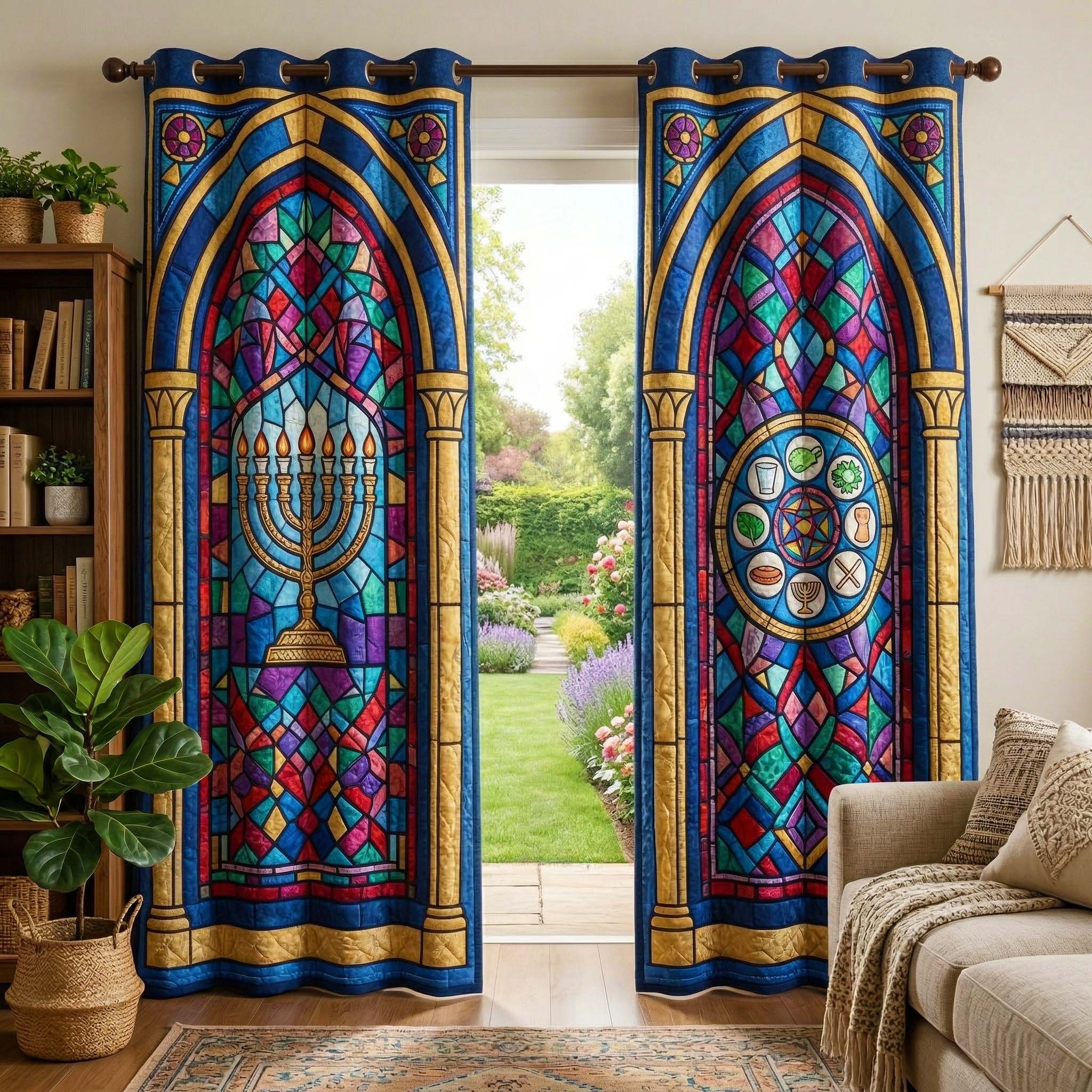 Cathedral Seder Quilted Curtains GFTOQM3839