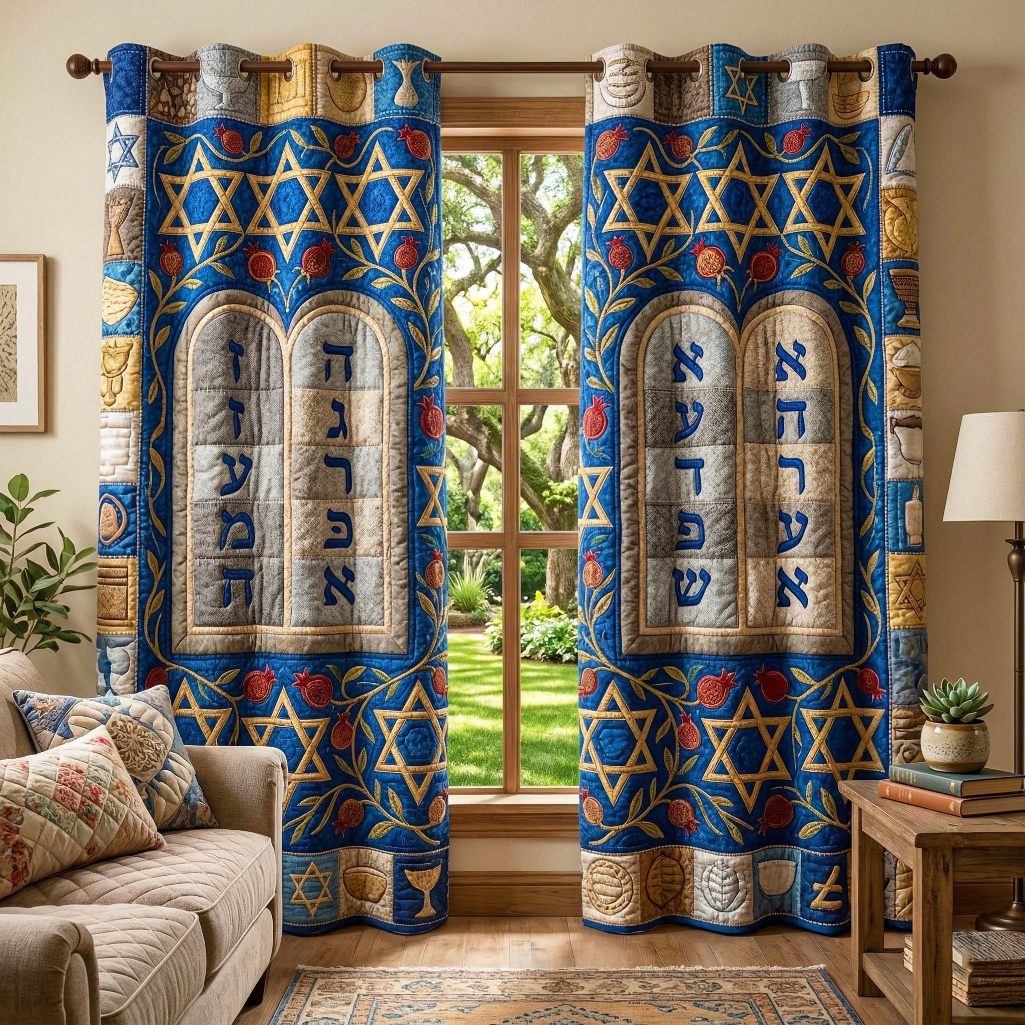 Tablet Command Quilted Curtains GFTOQM3846