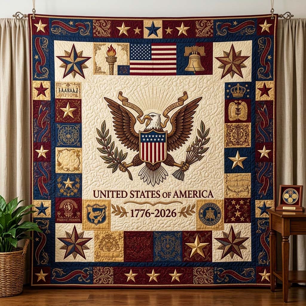 Herritage Patch Quilted Blanket GFTOQM4042