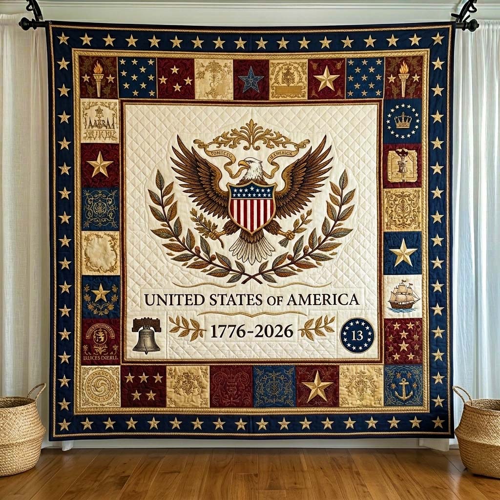 Herritage Patch Quilted Blanket GFTOQM4044