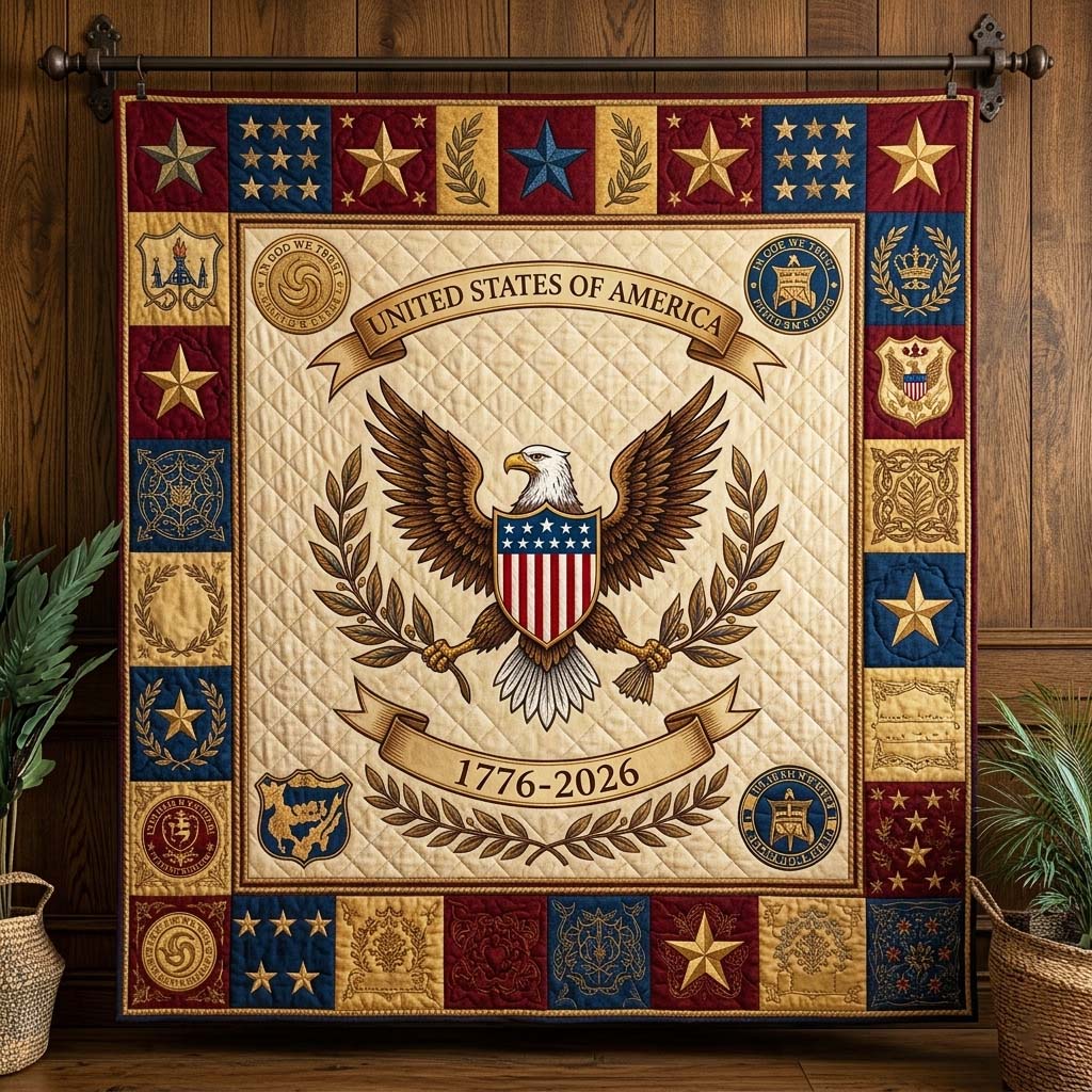 Herritage Patch Quilted Blanket GFTOQM4045
