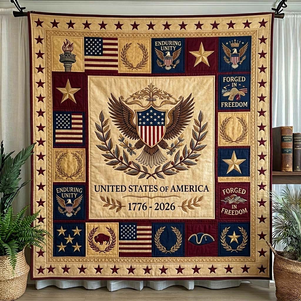 Herritage Patch Quilted Blanket GFTOQM4046