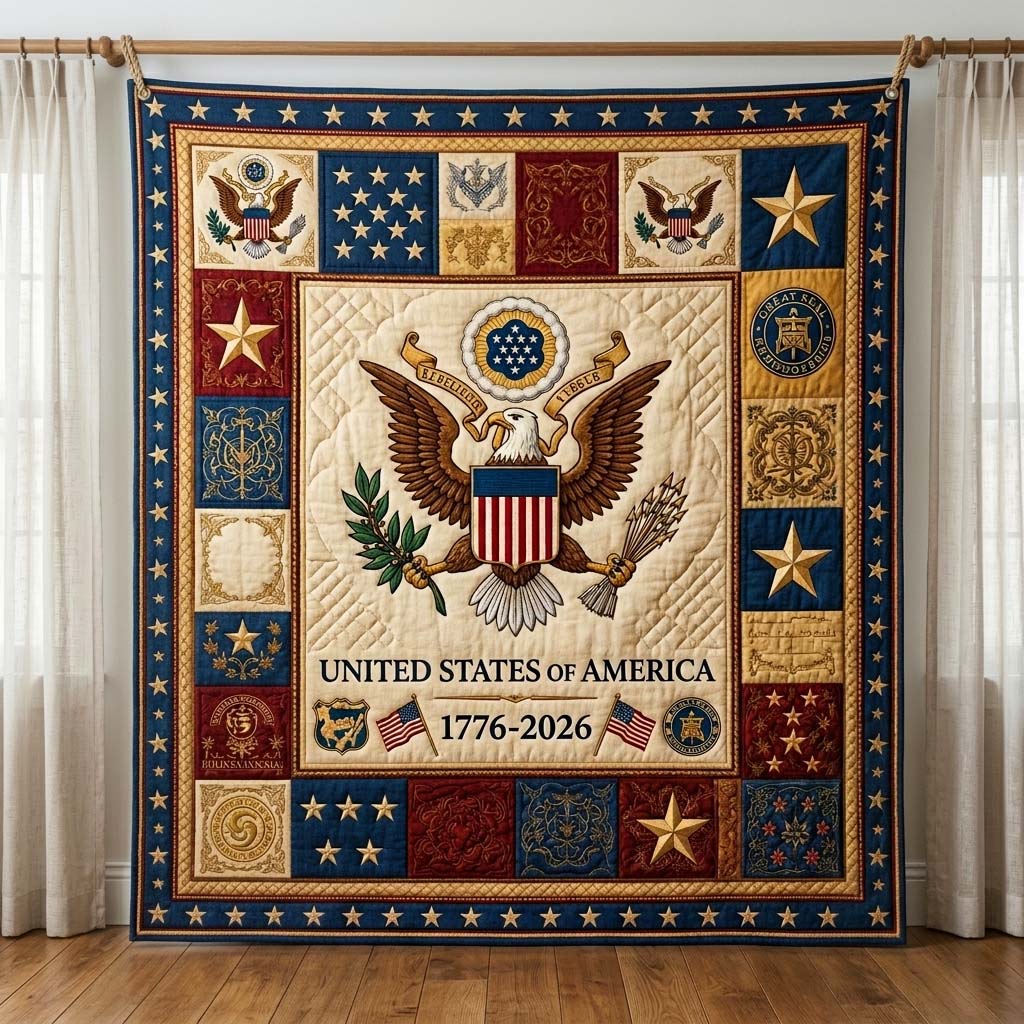 Herritage Patch Quilted Blanket GFTOQM4047
