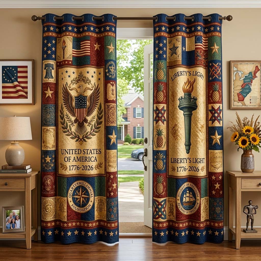 American Heritage Quilted Curtains GFTOQM4078