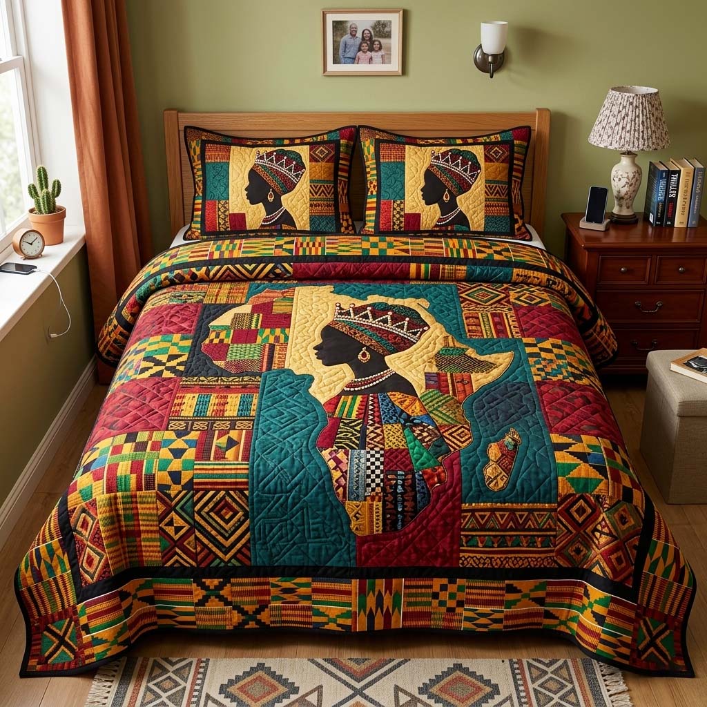 Royal Silhouette 3-Piece Quilted Bedding Set GFTOQM4174