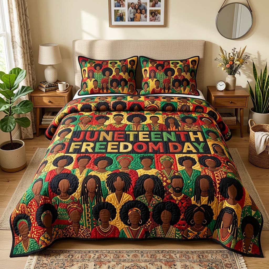 Unity Portrait 3-Piece Quilted Bedding Set GFTOQM4234
