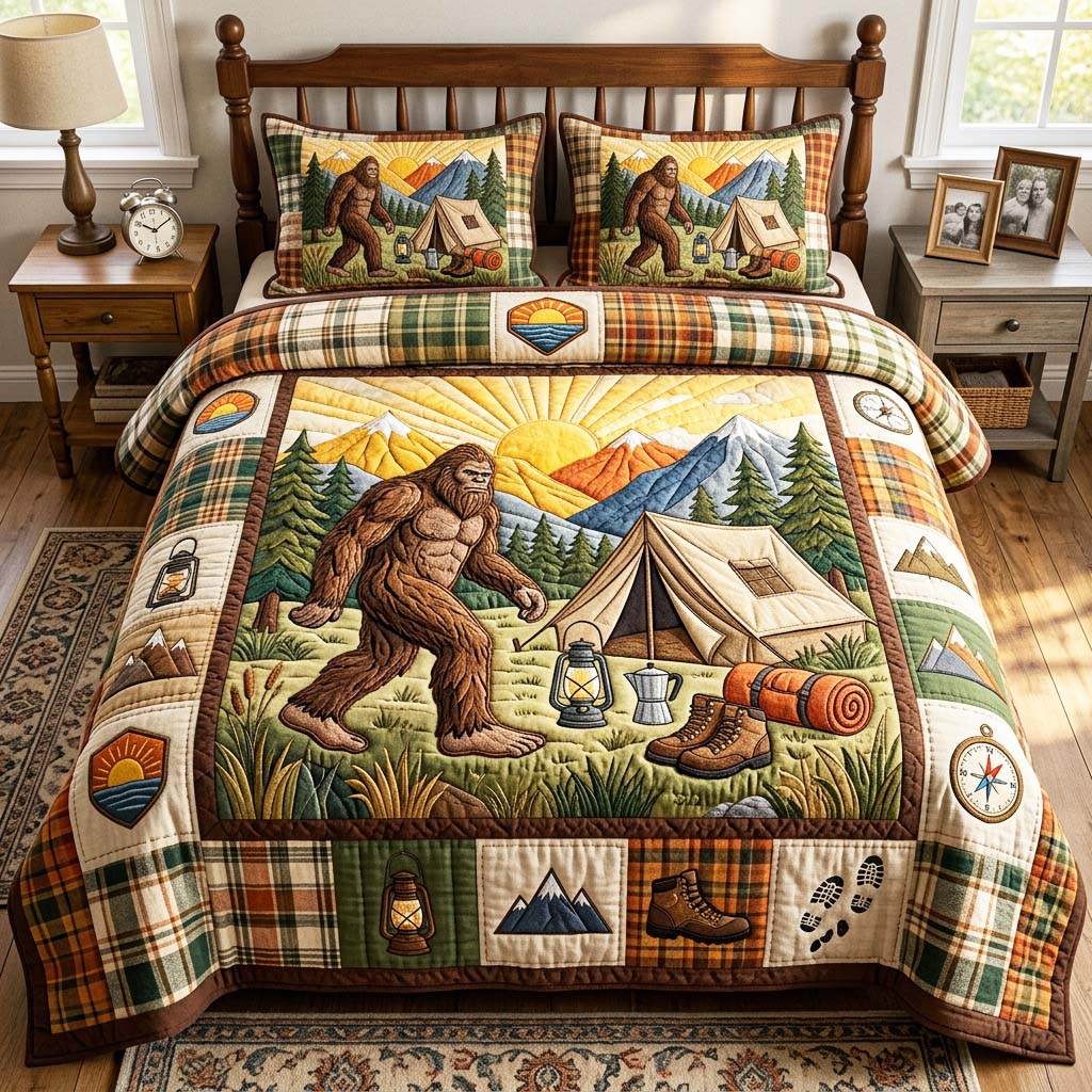 Sunset Bigfoot 3-Piece Quilted Bedding Set GFTOQM4719