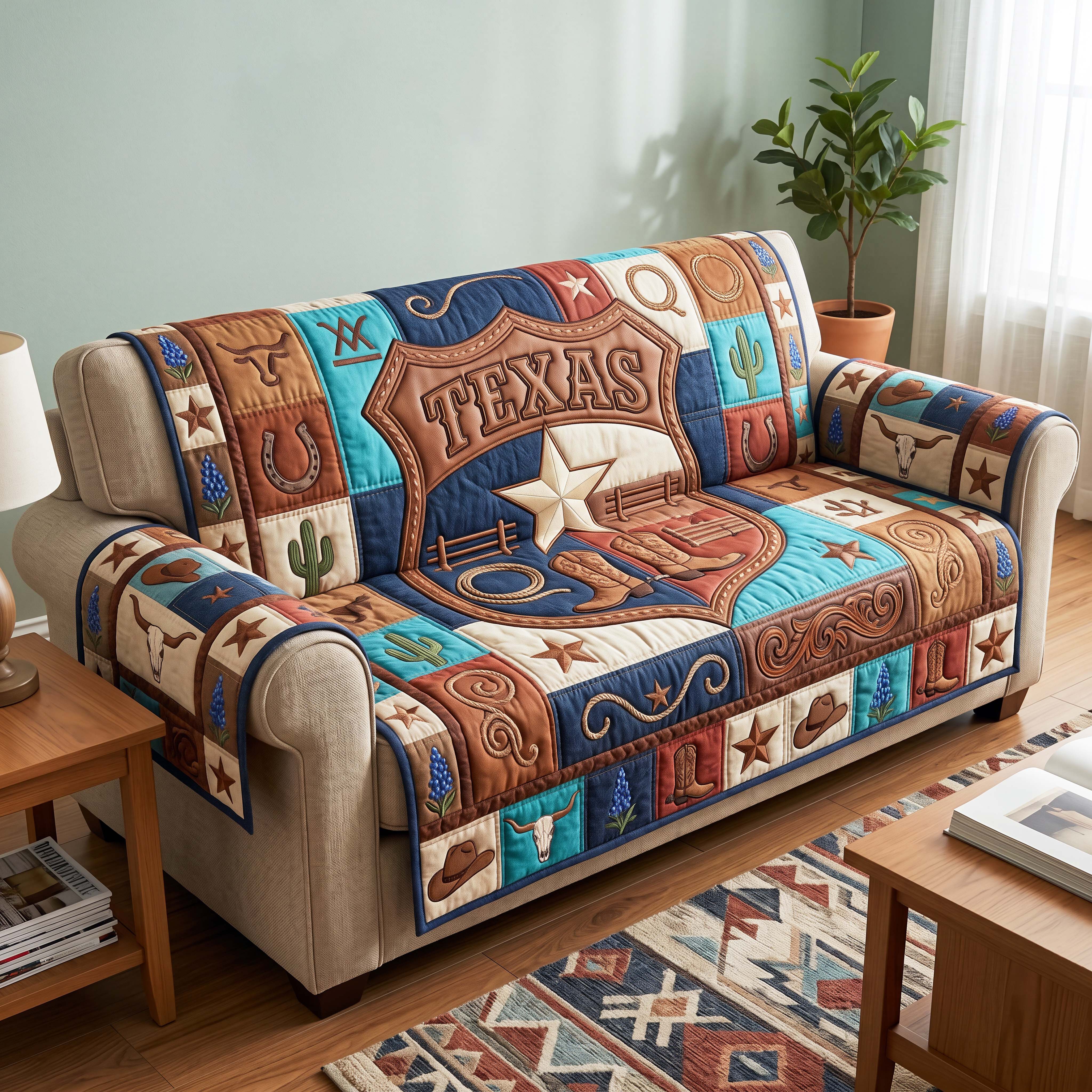 Western Legacy Quilted Sofa Cover GFTOQM4878