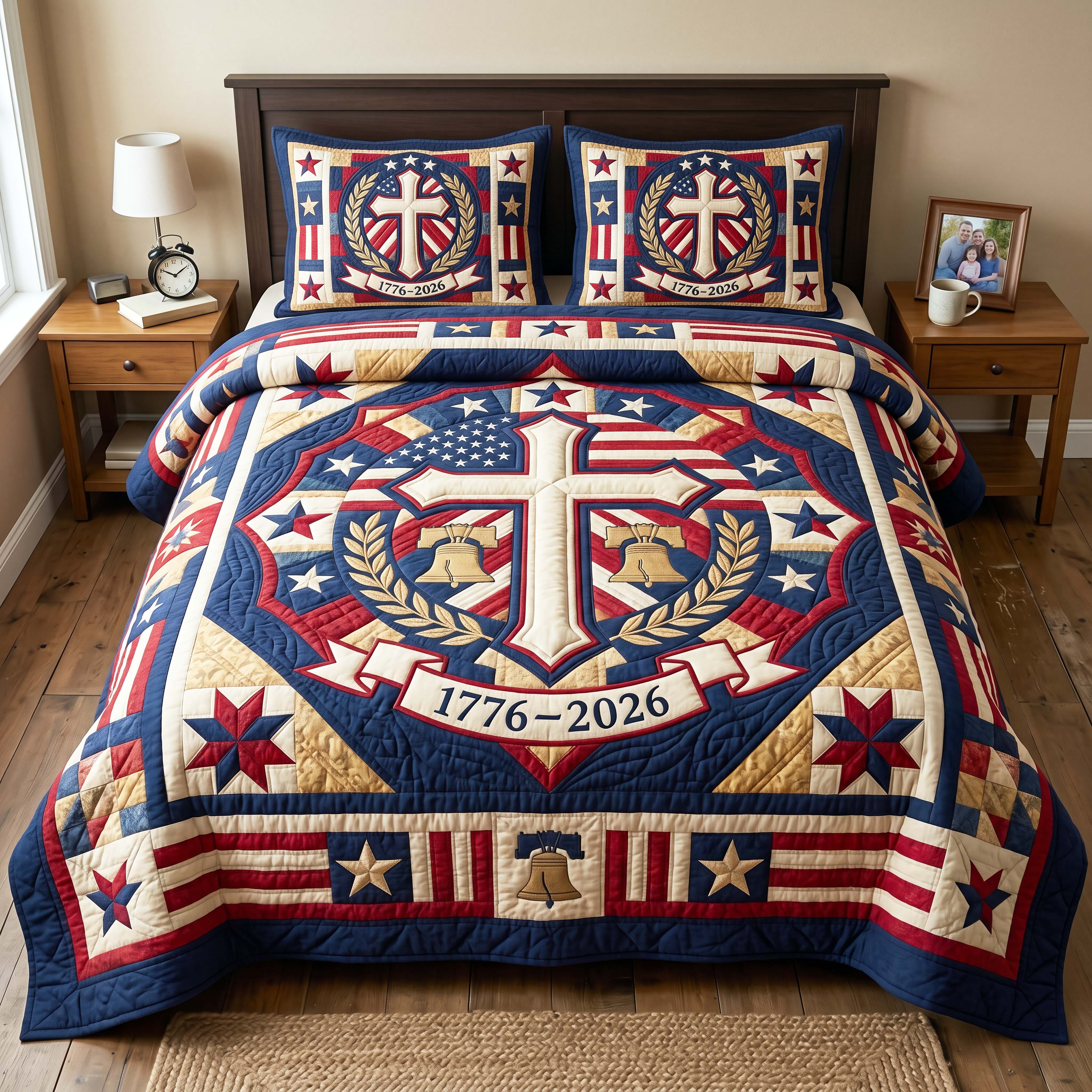 Liberty Covenant 3-Piece Quilted Bedding Set GFTOQM4926