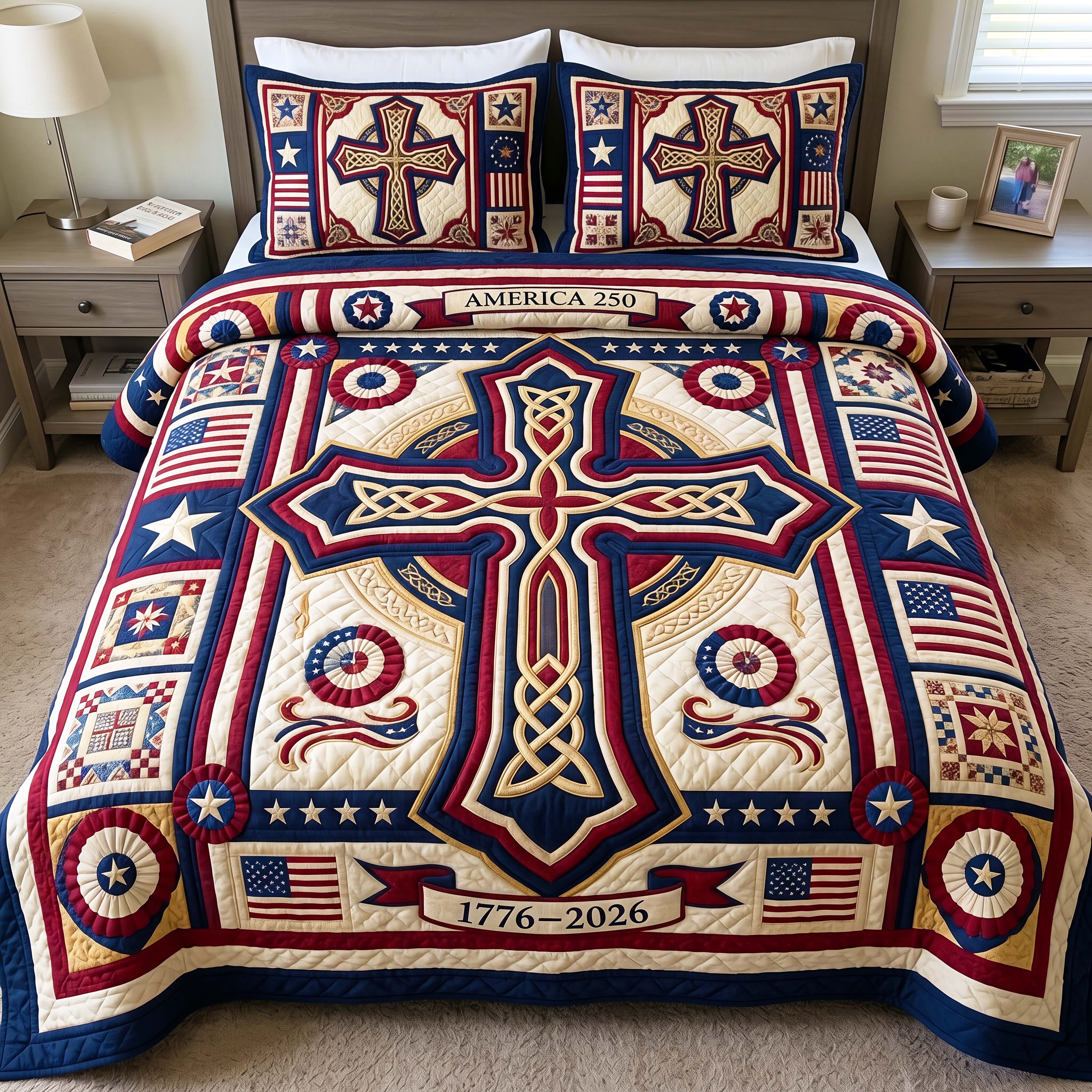 Union Celtic 3-Piece Quilted Bedding Set GFTOQM4930