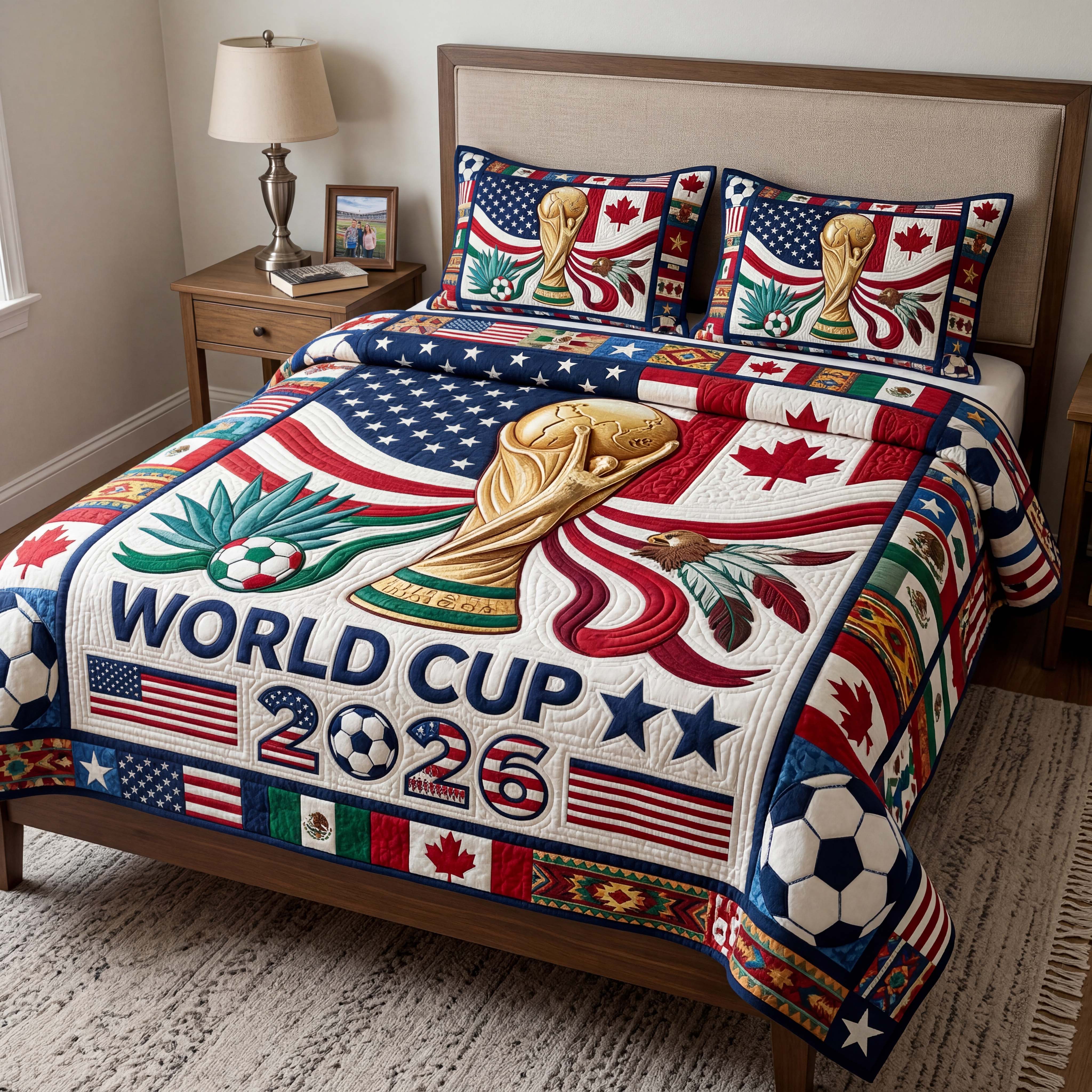 Patriot Trophy 3-Piece Quilted Bedding Set GFTOQM5096