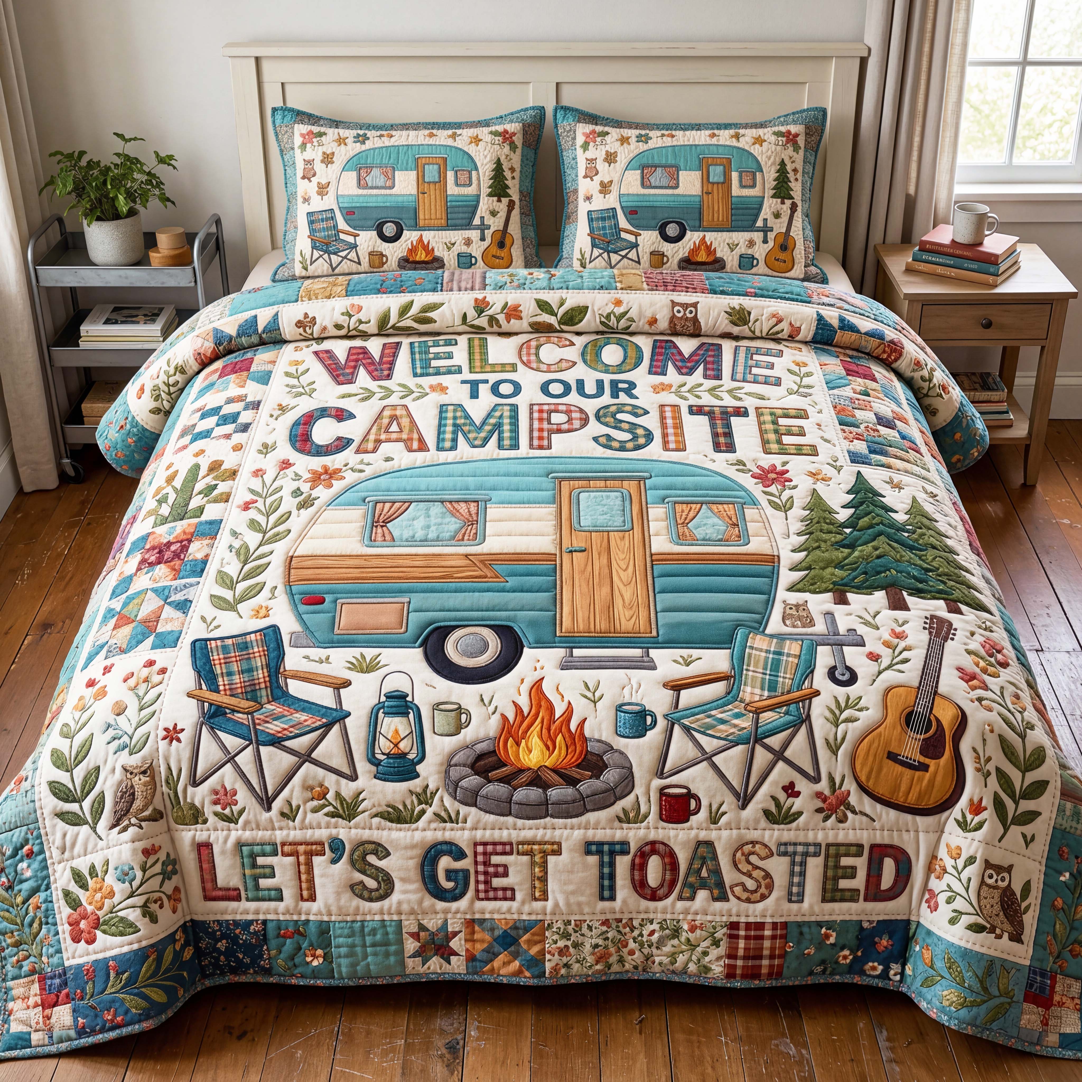 Toasted Campsite 3-Piece Quilted Bedding Set GFTOQM5100