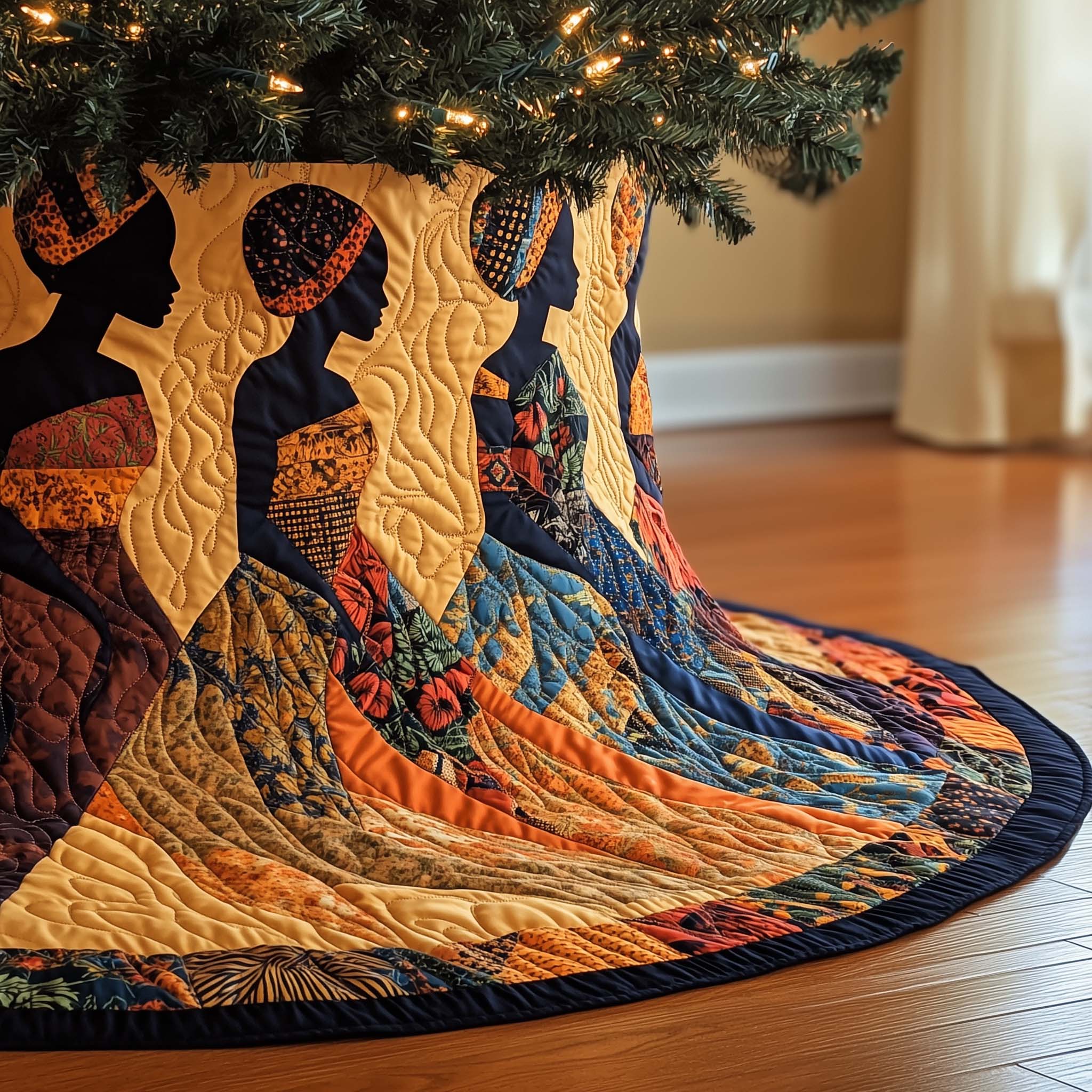 Golden Queens Quilted Tree Skirt GFTOTG1231