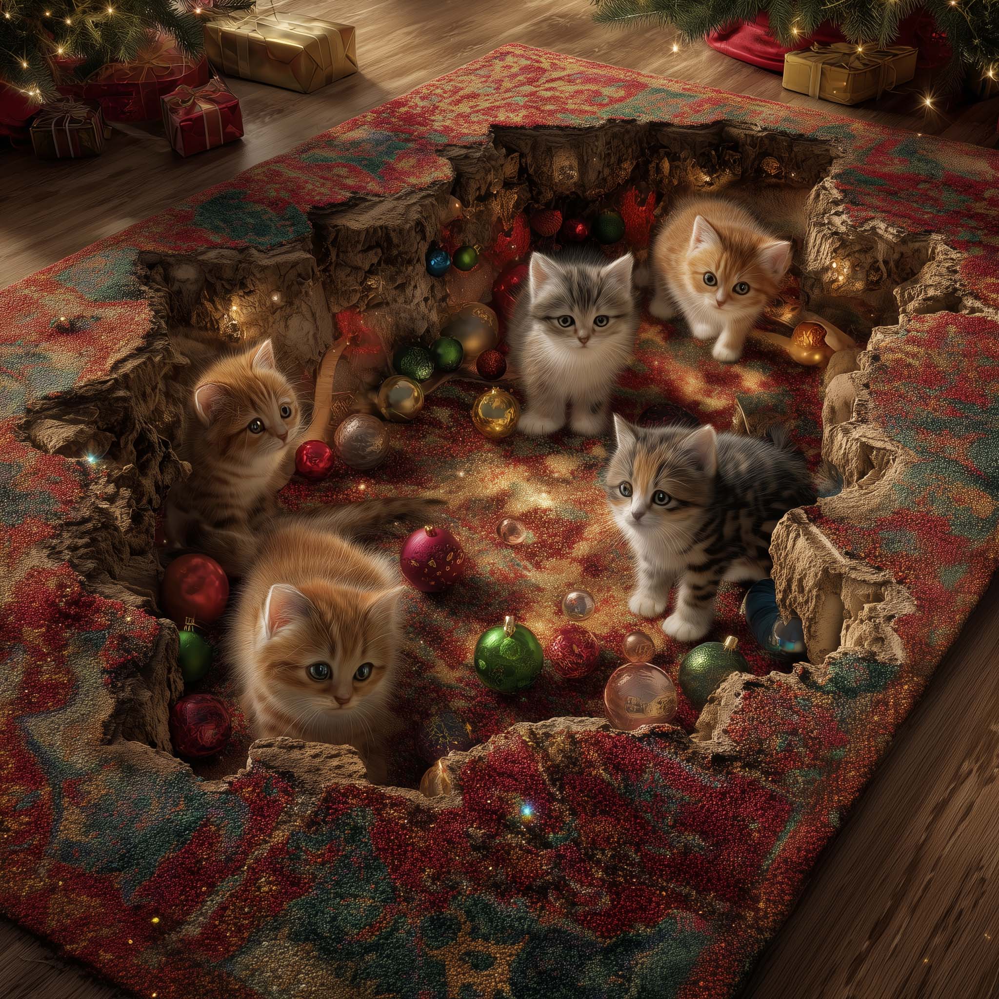 Adorable Cats Area Rug GFTOTG1916