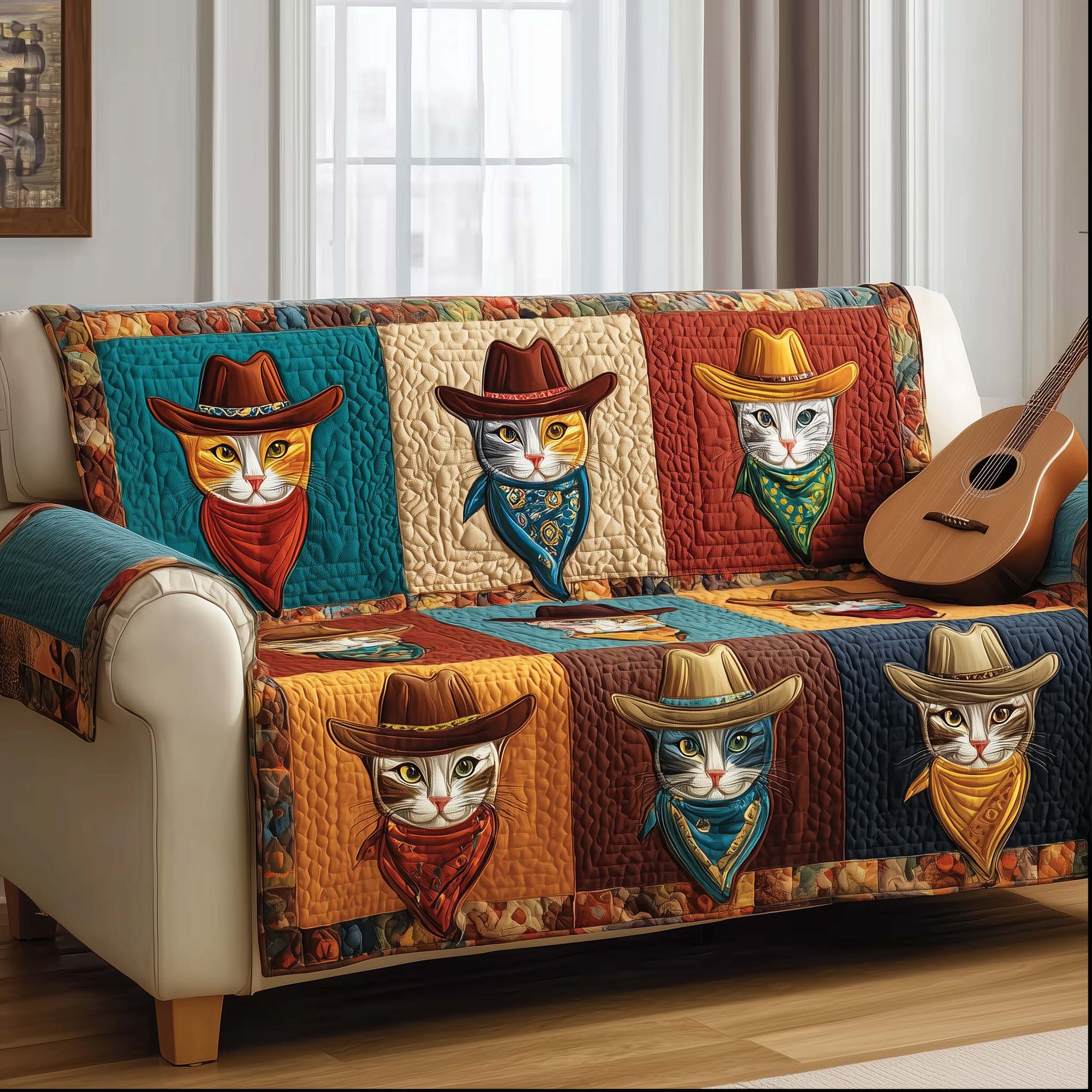 Western Party Quilted Sofa Cover GFTOTG2083