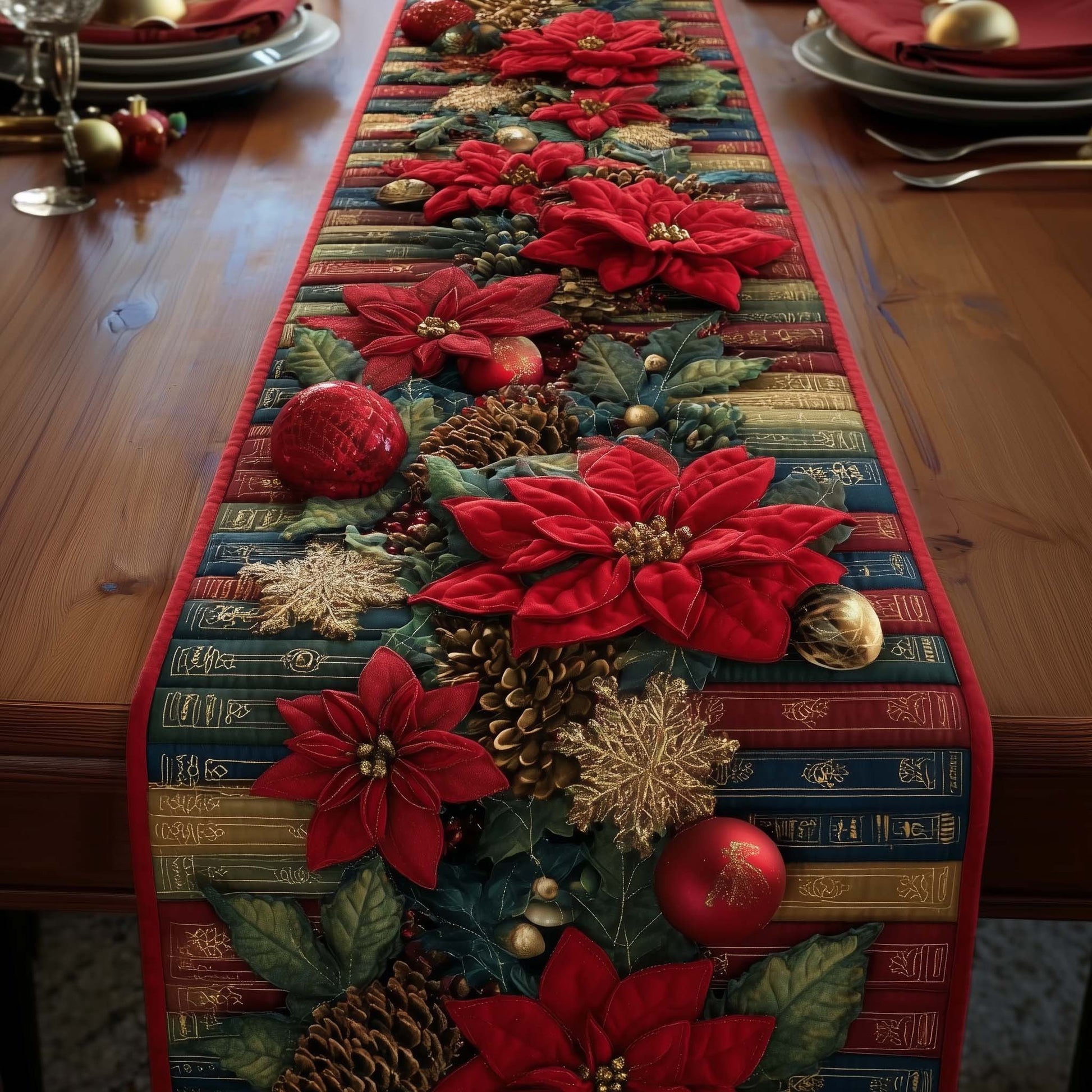 Crimson Pages QuiltedTable Runner GFTOTG2364