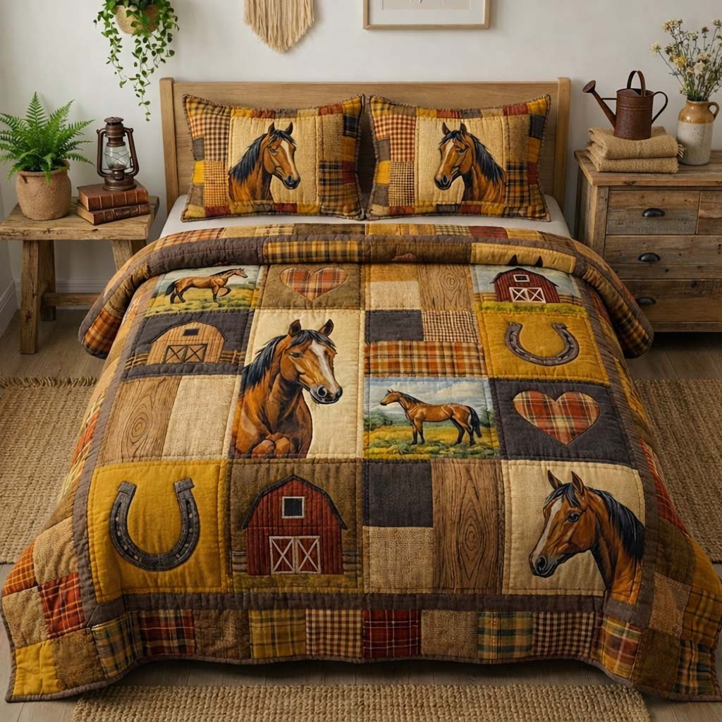 Farm Life 3-Piece Quilted Bedding Set GFTOTG3291