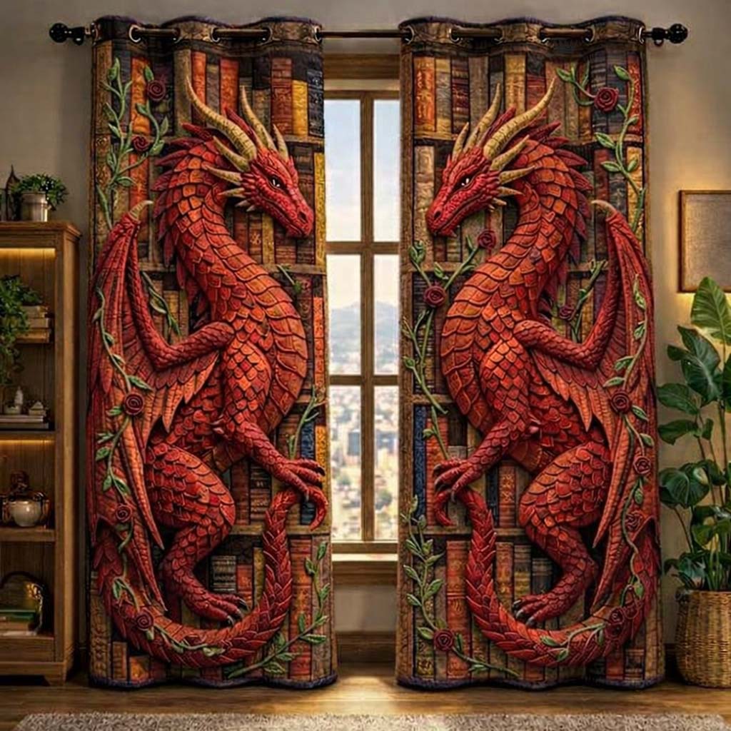 Twin Flames Quilted Curtains GFTOTG3432