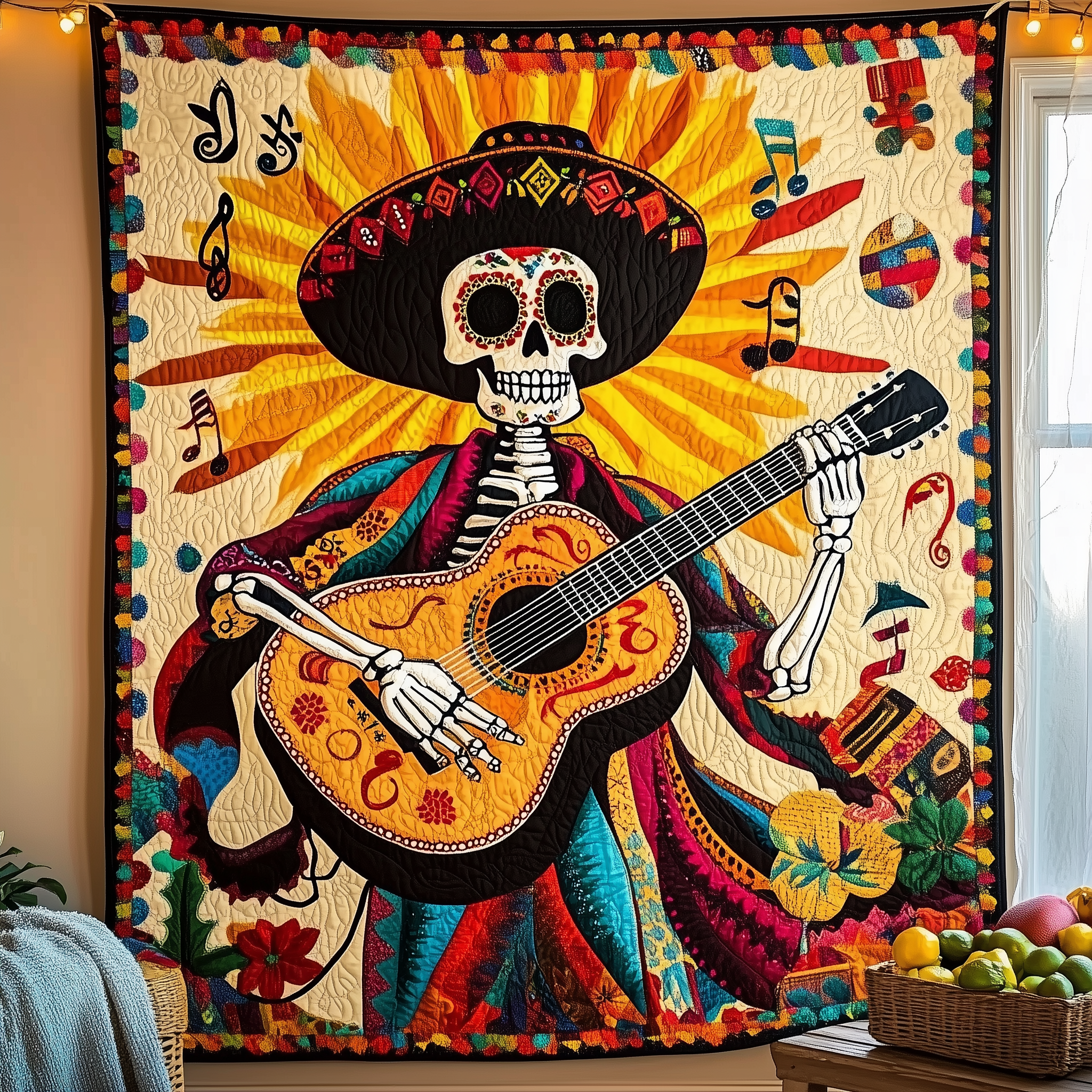 Day of the Dead Quilted Blanket GFTOTL1074