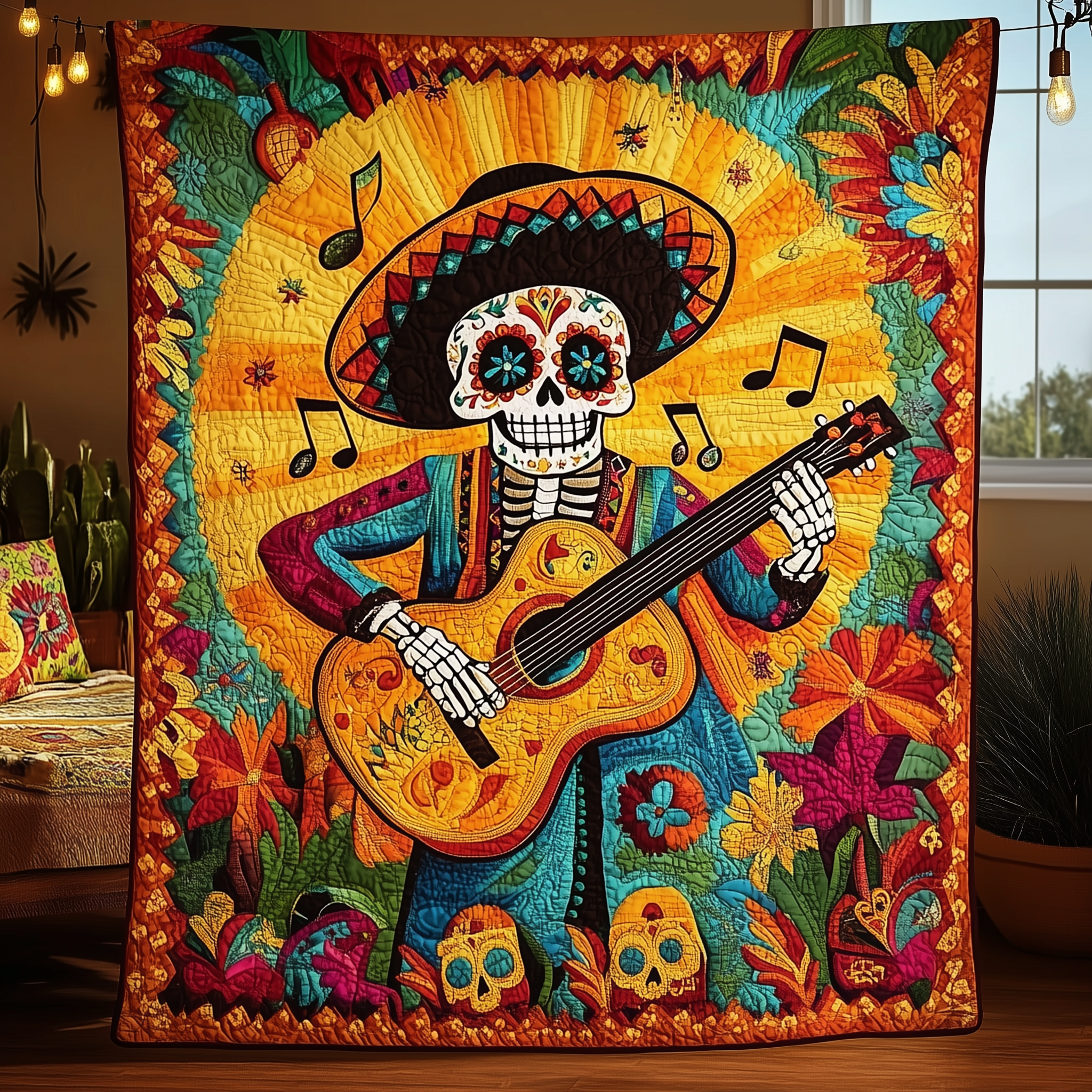 Day of the Dead Quilted Blanket GFTOTL1075