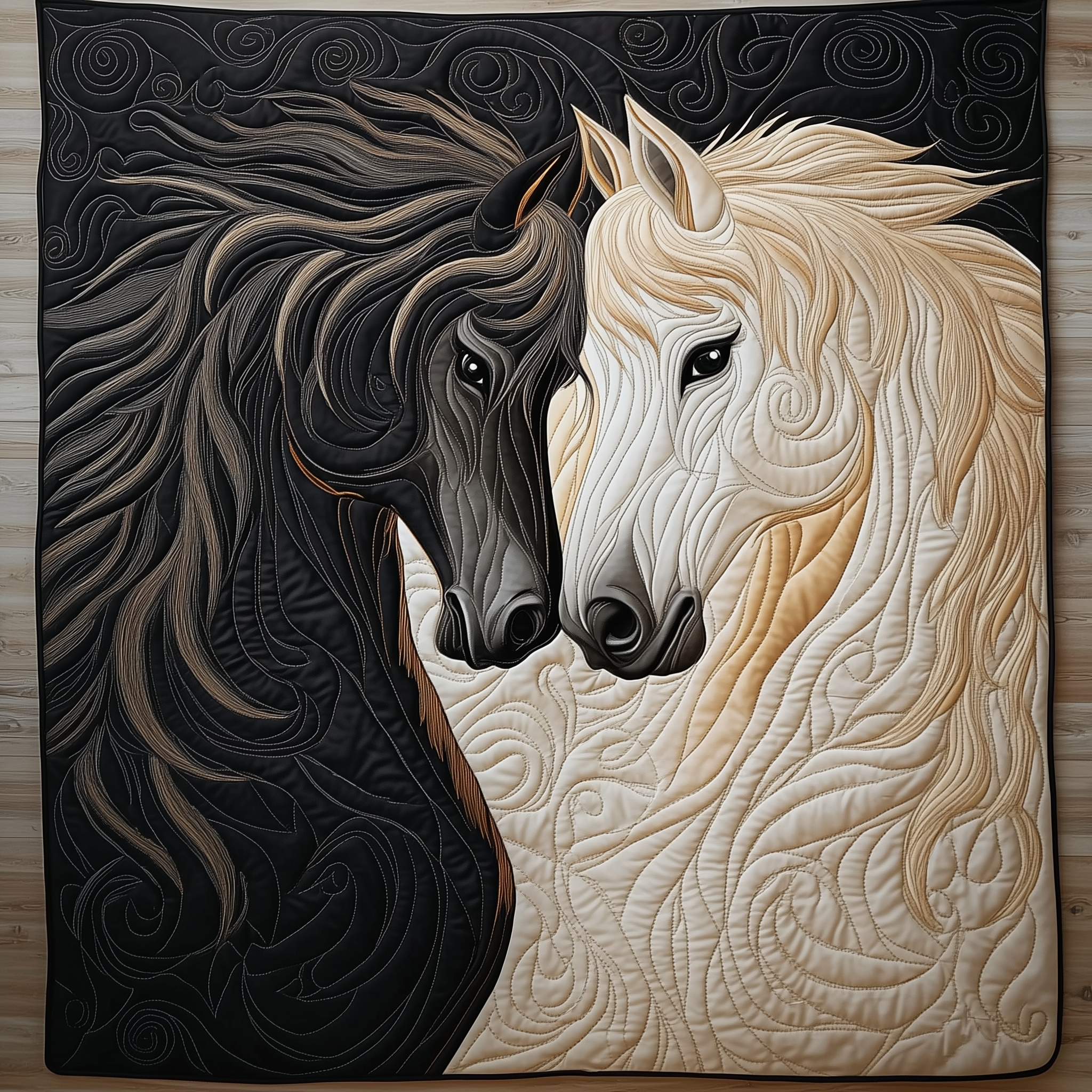 Horse Romance of Love Quilted Blanket GFTOTL1409