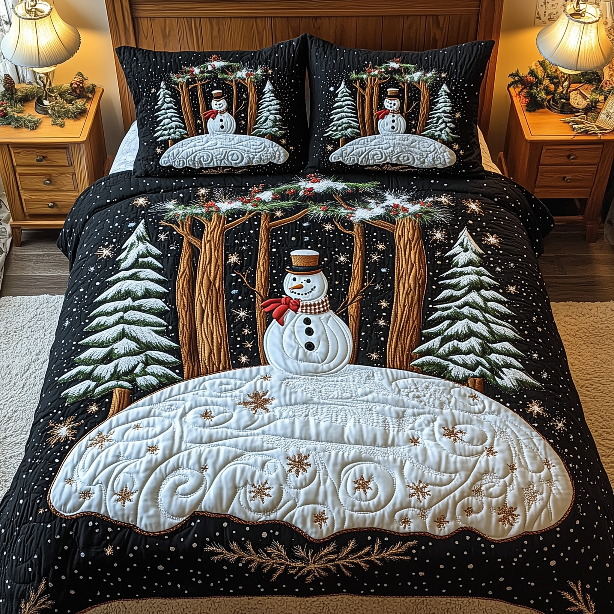 Magic of Christmas 3-Piece Quilted Bedding Set GFTOTL1450
