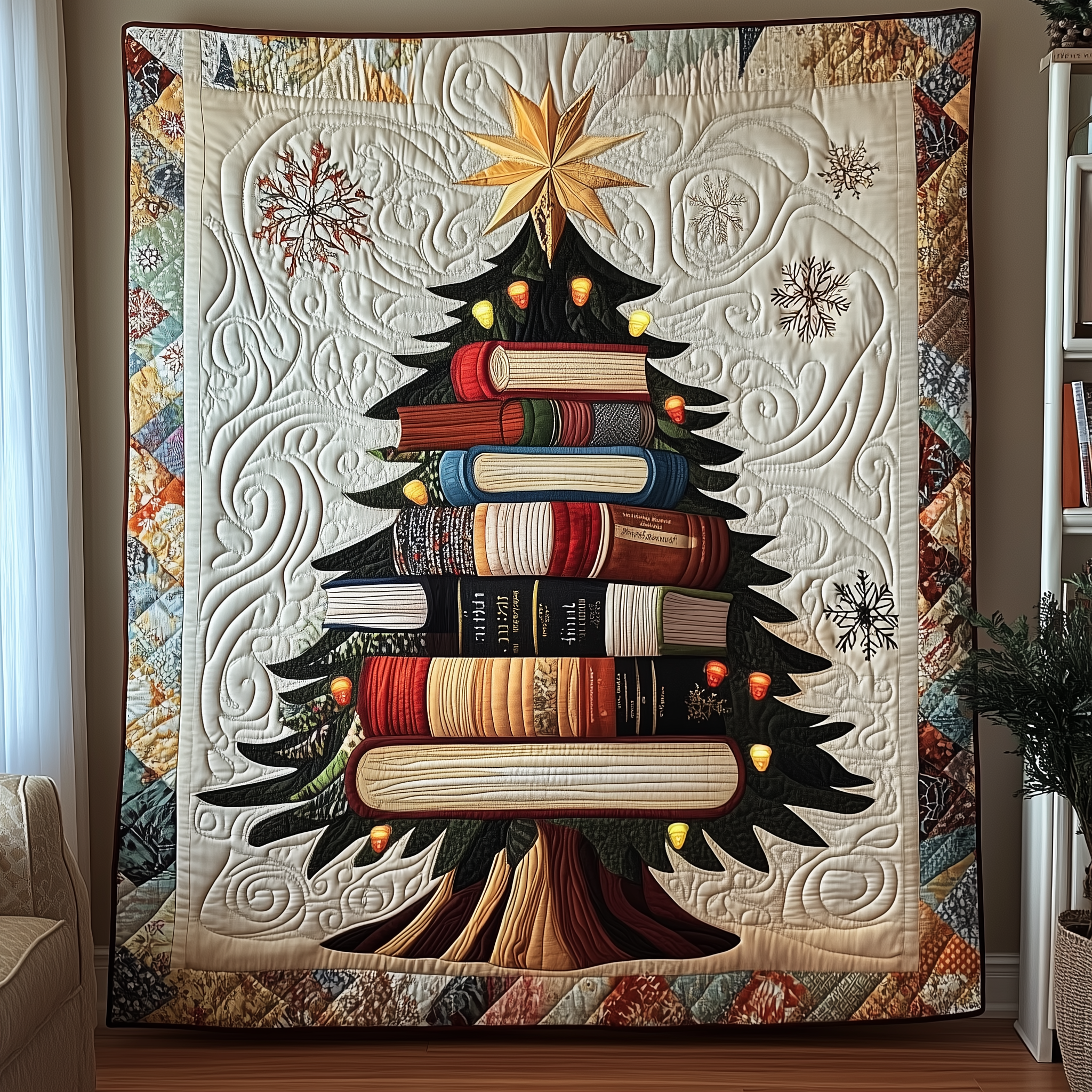 All Booked for Christmas Quilted Blanket GFTOTL1570