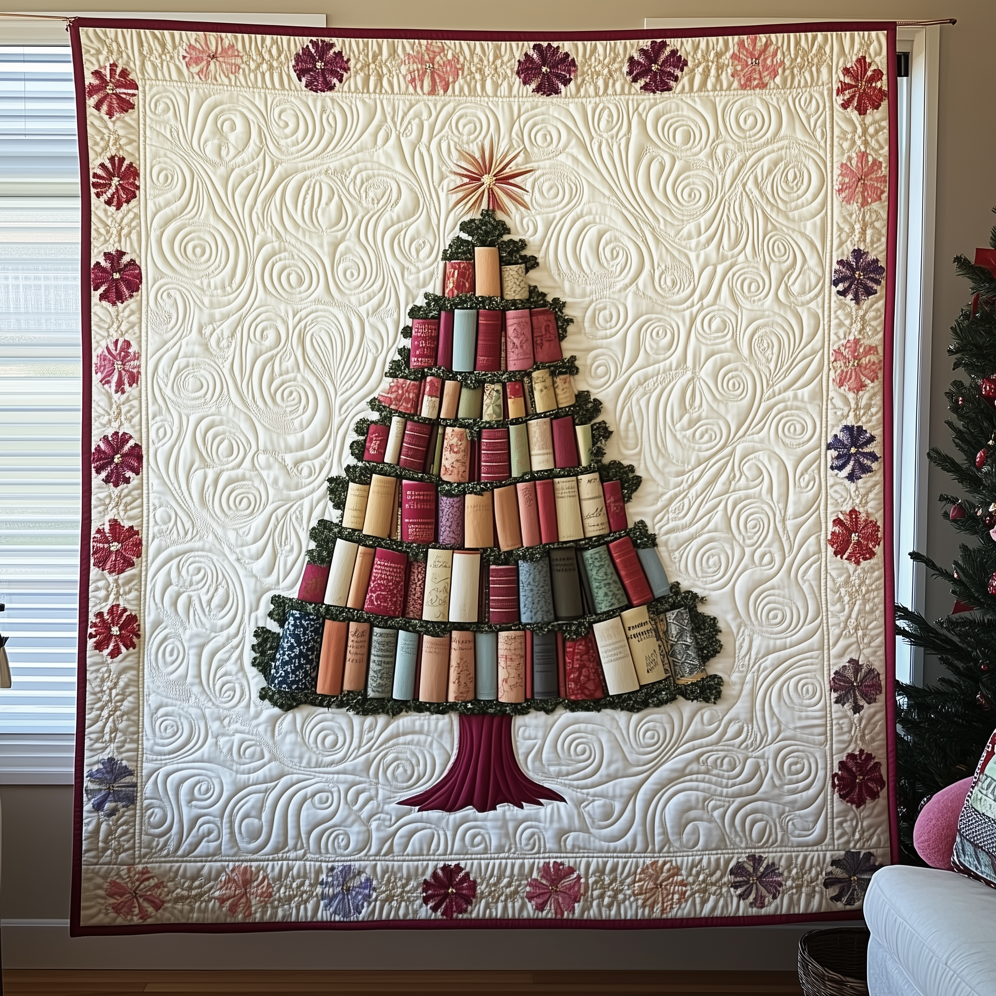 All Booked for Christmas Quilted Blanket GFTOTL1573