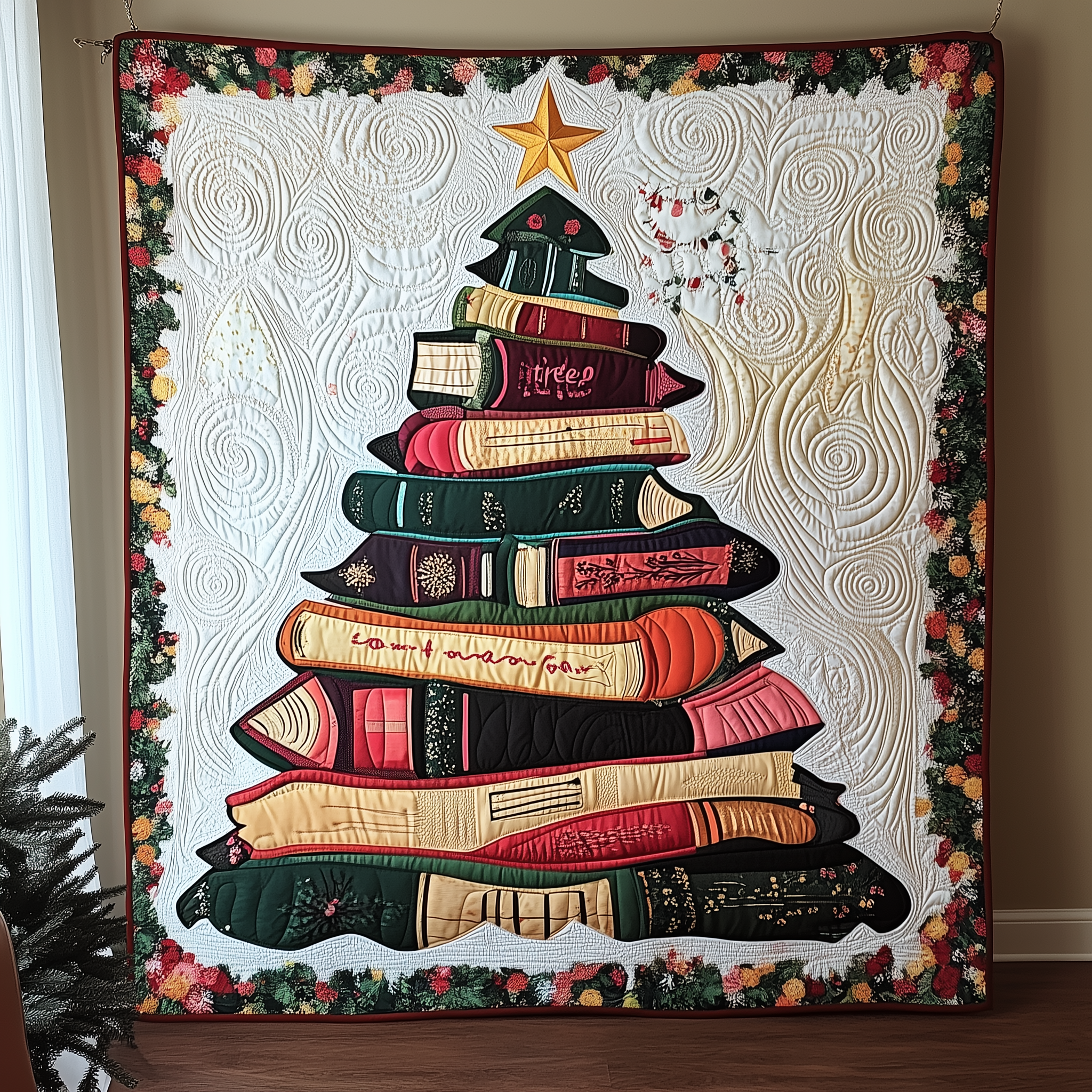 All Booked for Christmas Quilted Blanket GFTOTL1577