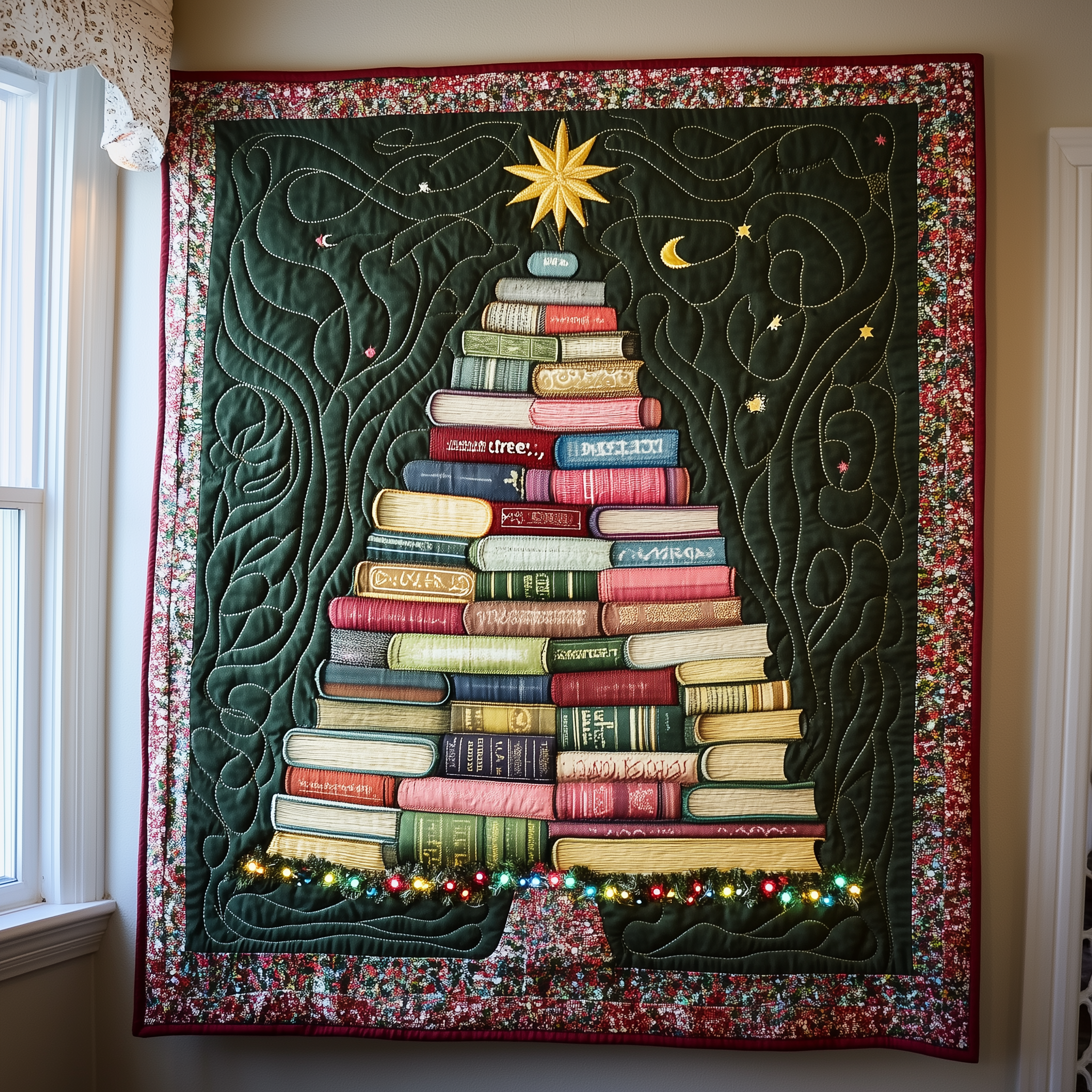 All Booked for Christmas Quilted Blanket GFTOTL1578
