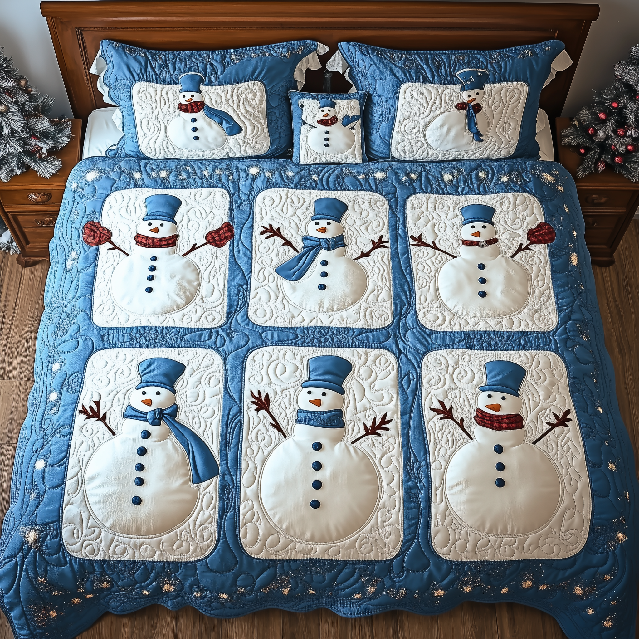 Tis The Season to Sparkle 3-Piece Quilted Bedding Set GFTOTL1636