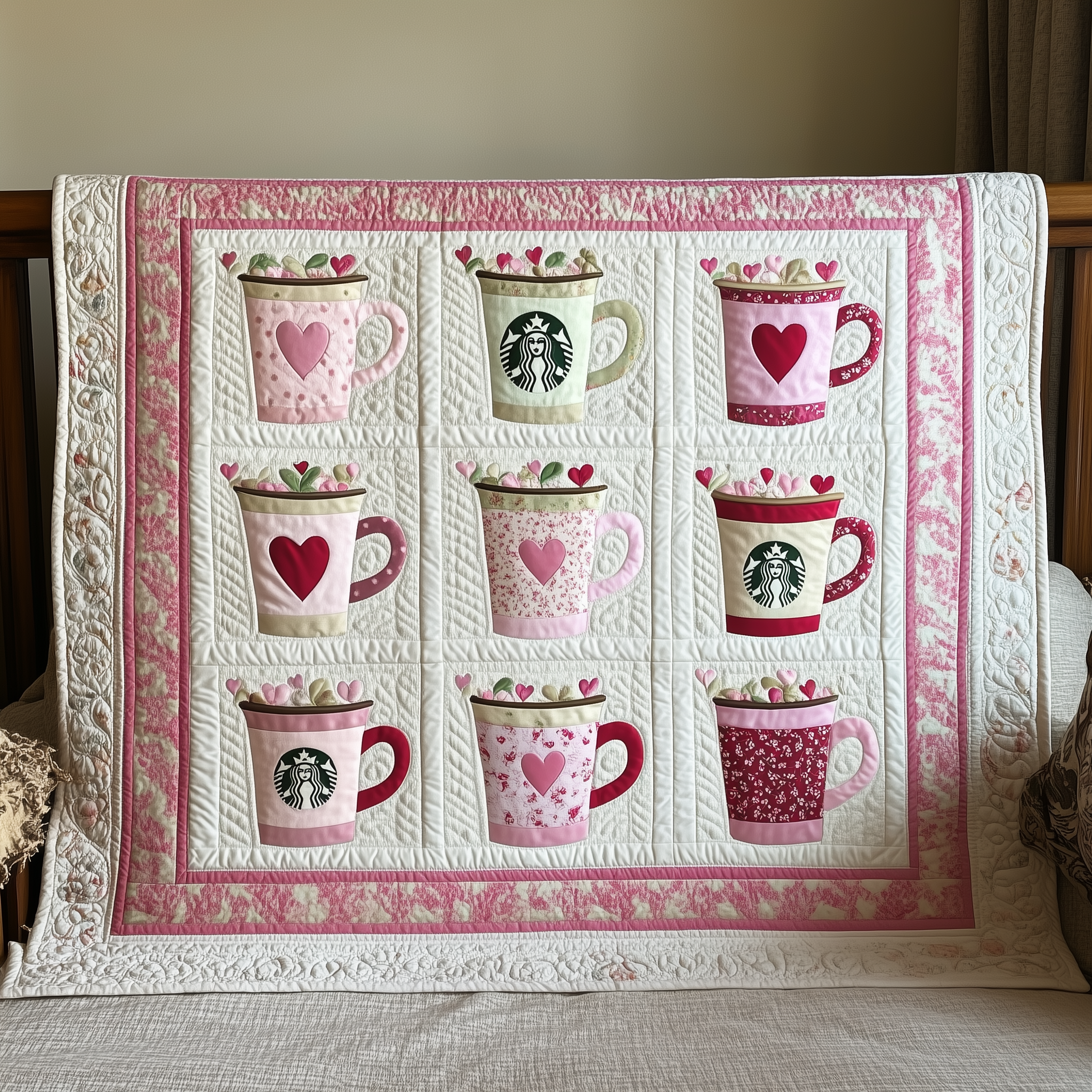 Cups of Love Quilted Blanket GFTOTL1702