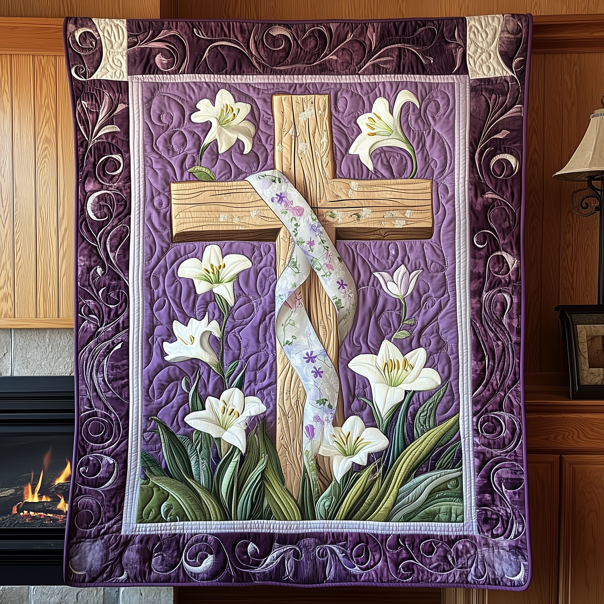 Easter Cross Quilted Blanket GFTOTL1855