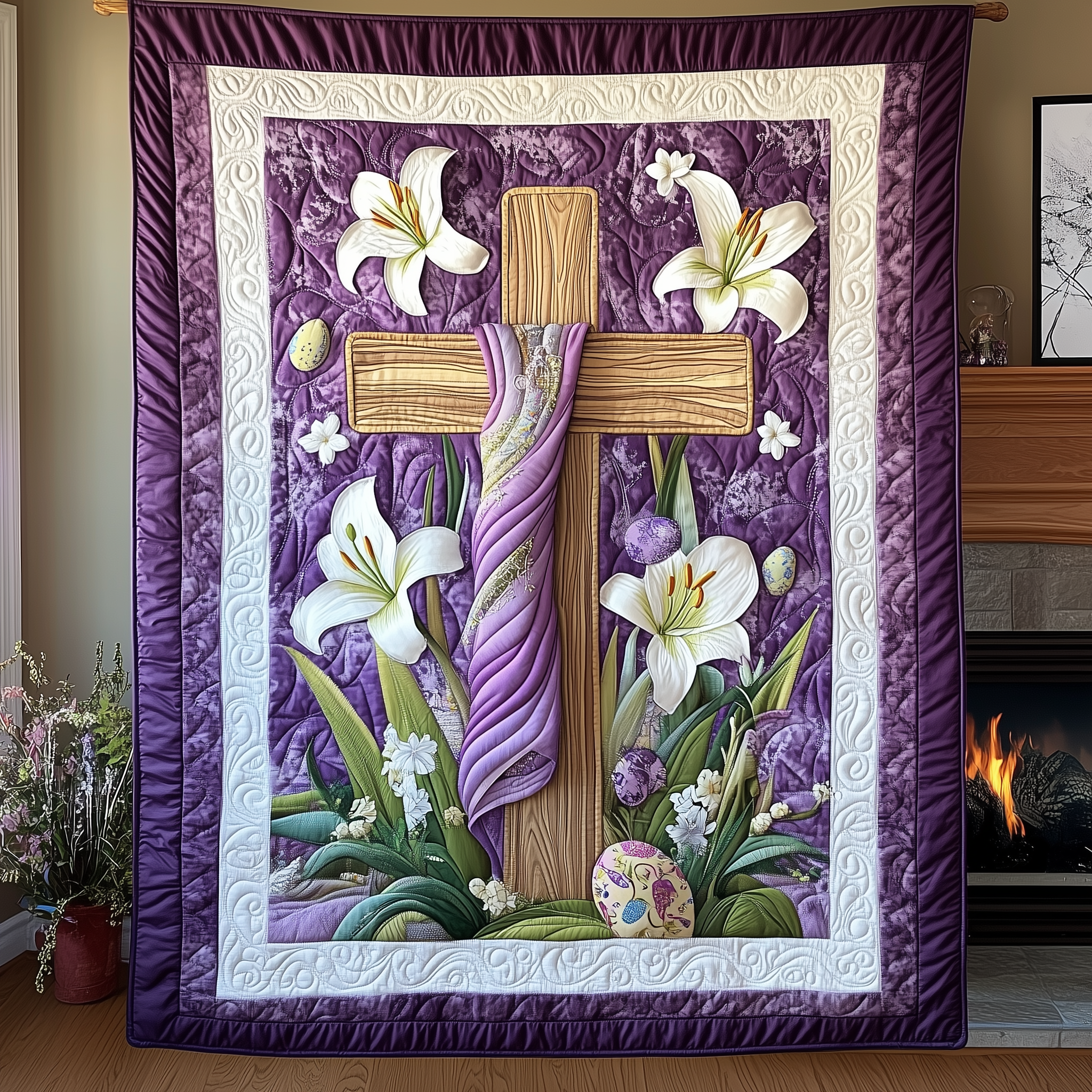 Easter Cross Quilted Blanket GFTOTL1856