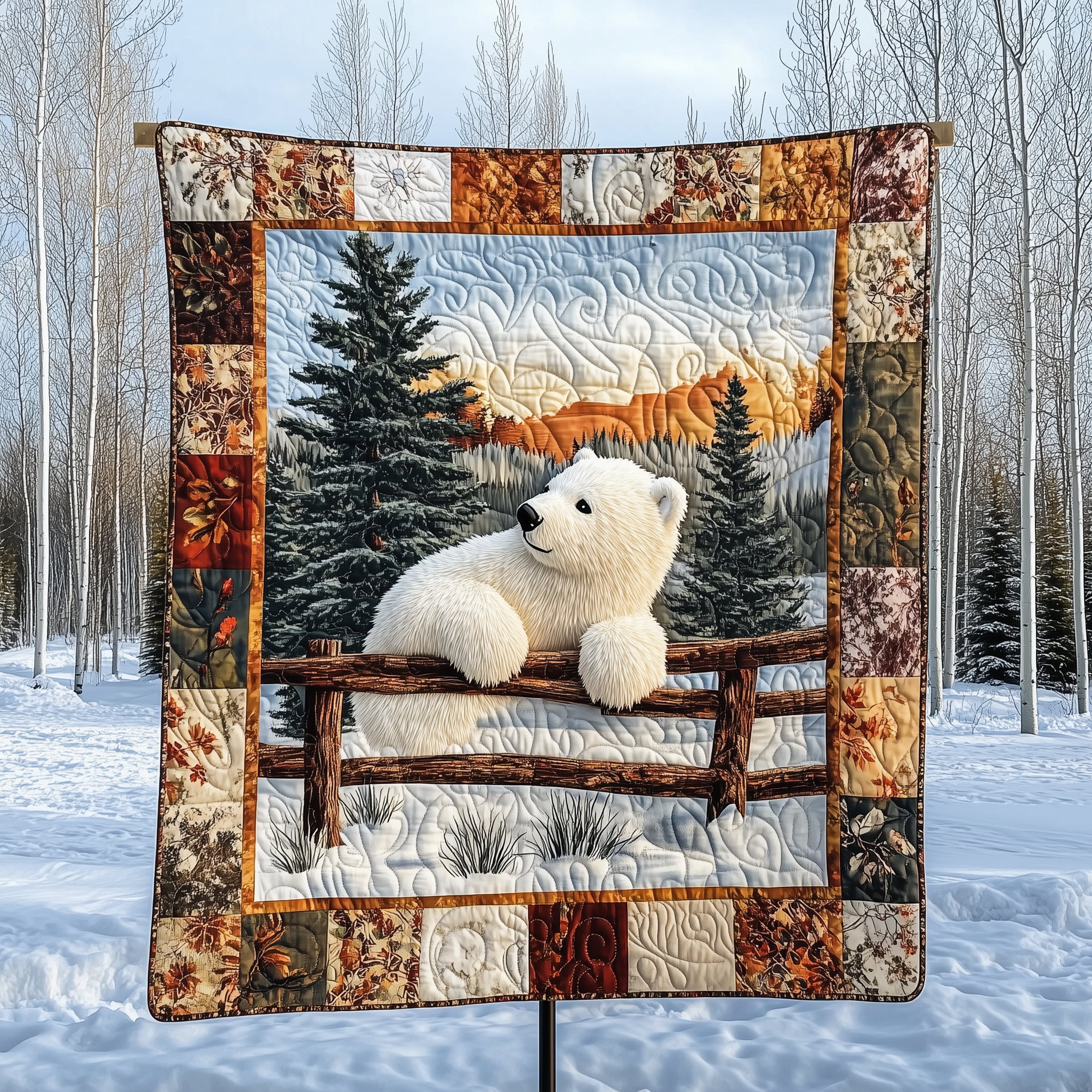 Polar Bear Quilted Blanket GFTOTL1969