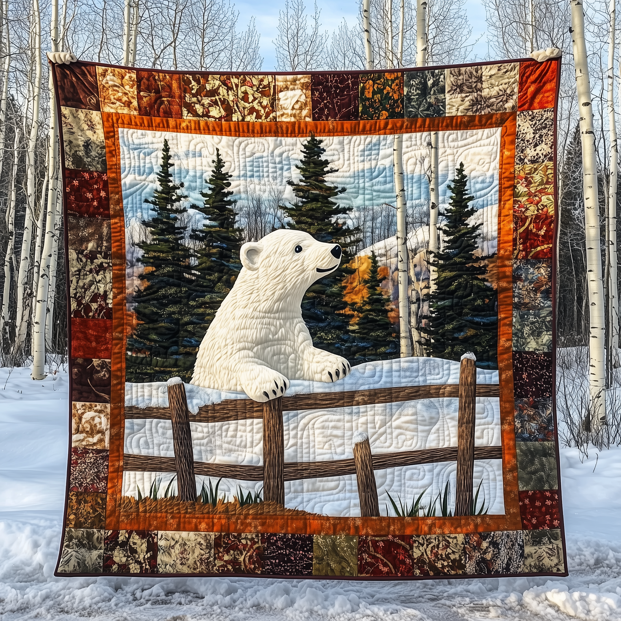 Polar Bear Quilted Blanket GFTOTL1970