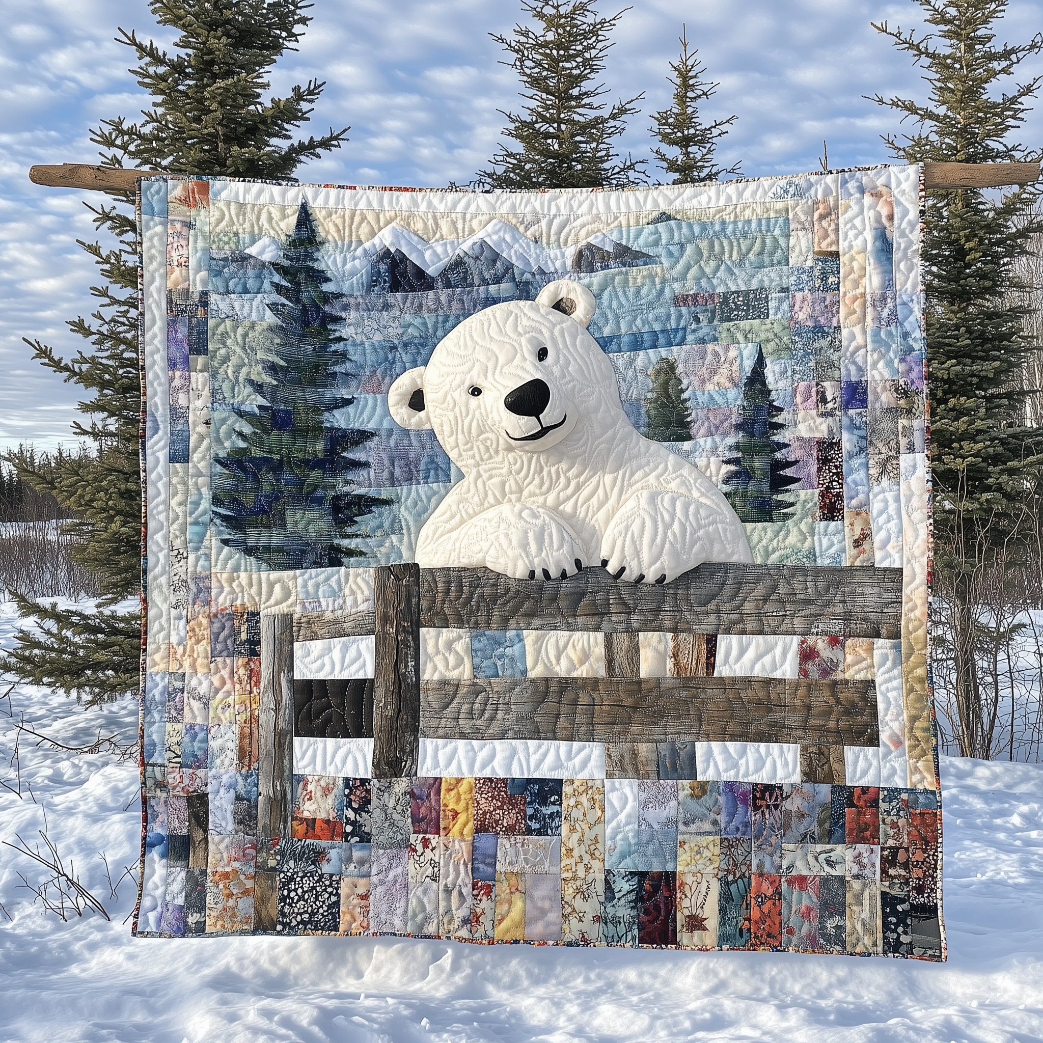 Polar Bear Quilted Blanket GFTOTL1974