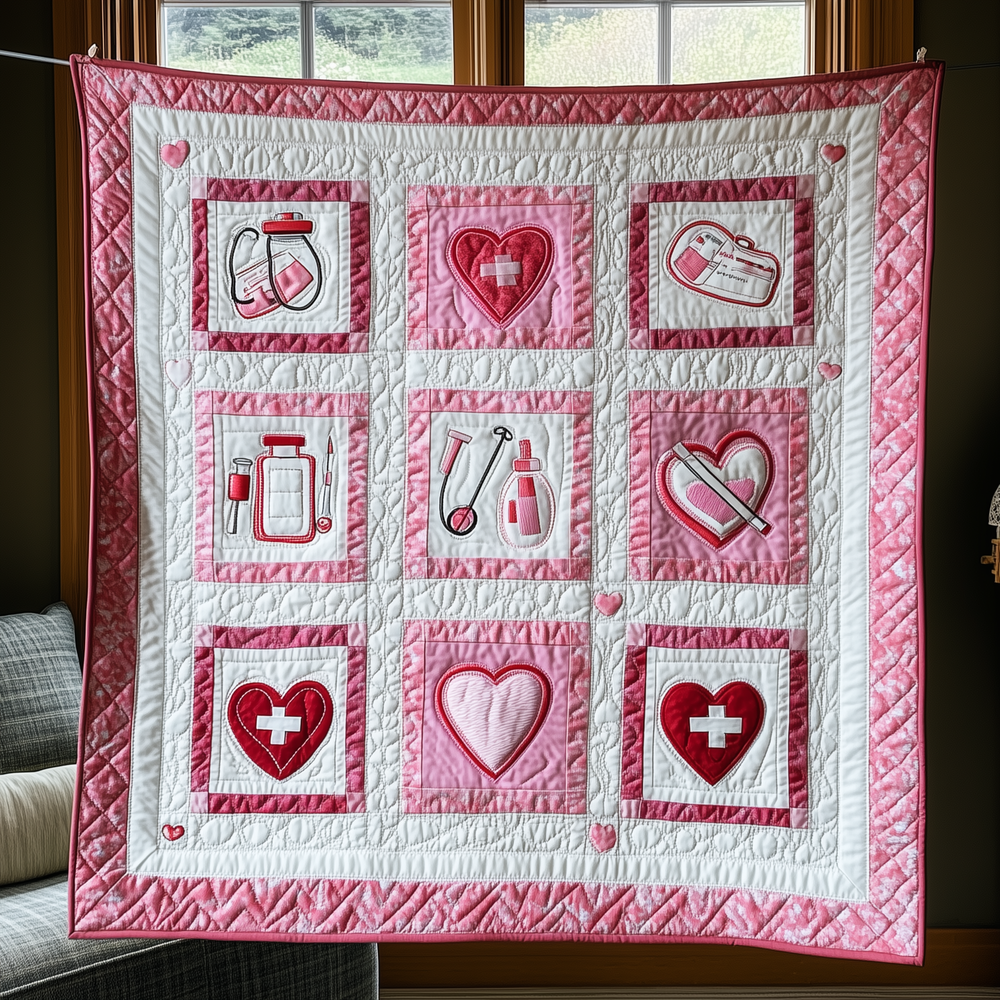 Valentine for Nurse Quilted Blanket GFTOTL2070