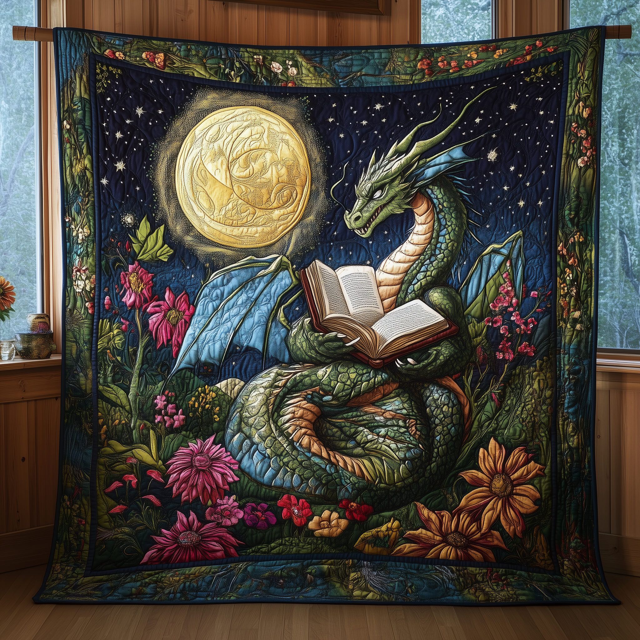 Bookish Dragon Quilted Blanket GFTOTL2125